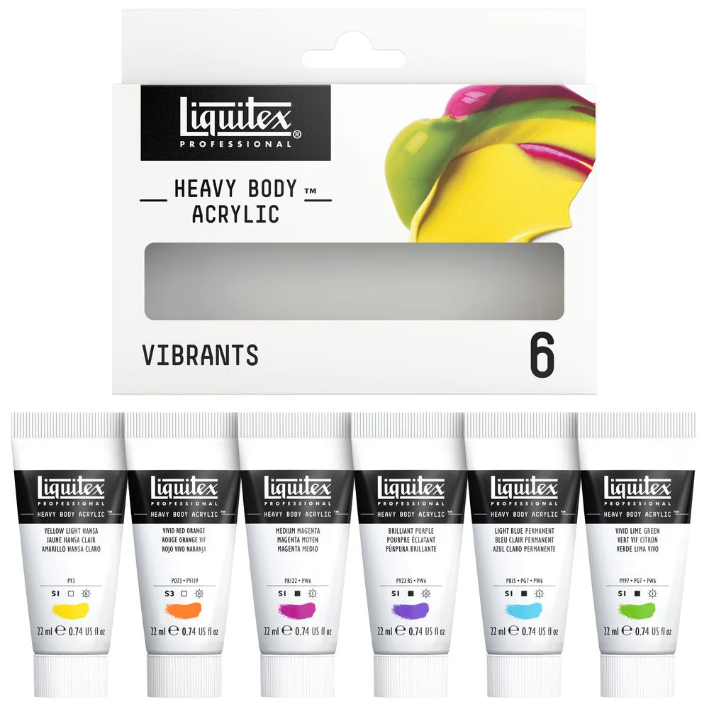 Heavy Body Acrylic Set - 6x22ml - Vibrants - Image 5