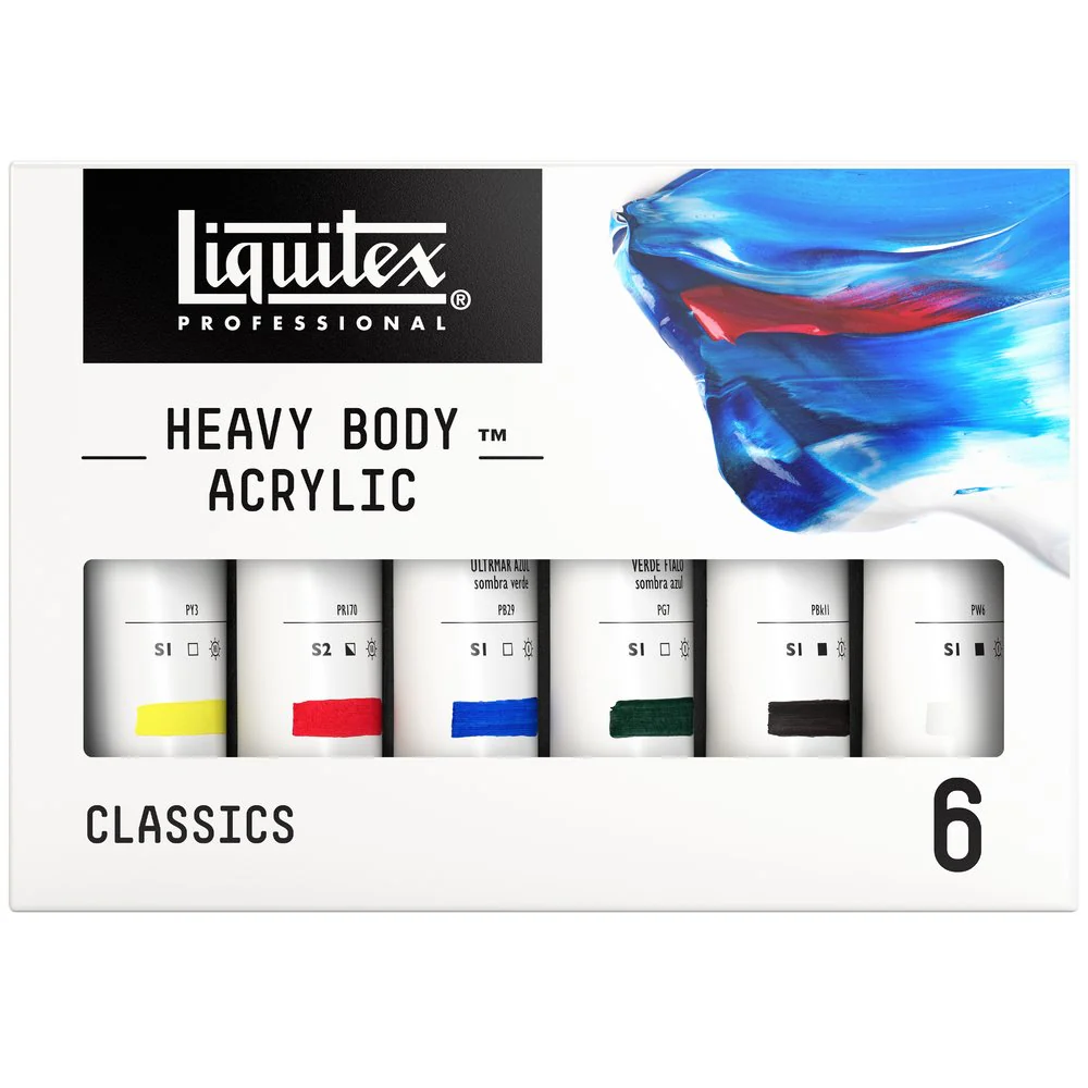 Heavy Body Acrylic Set - 6x59ml - Classics - Image 6