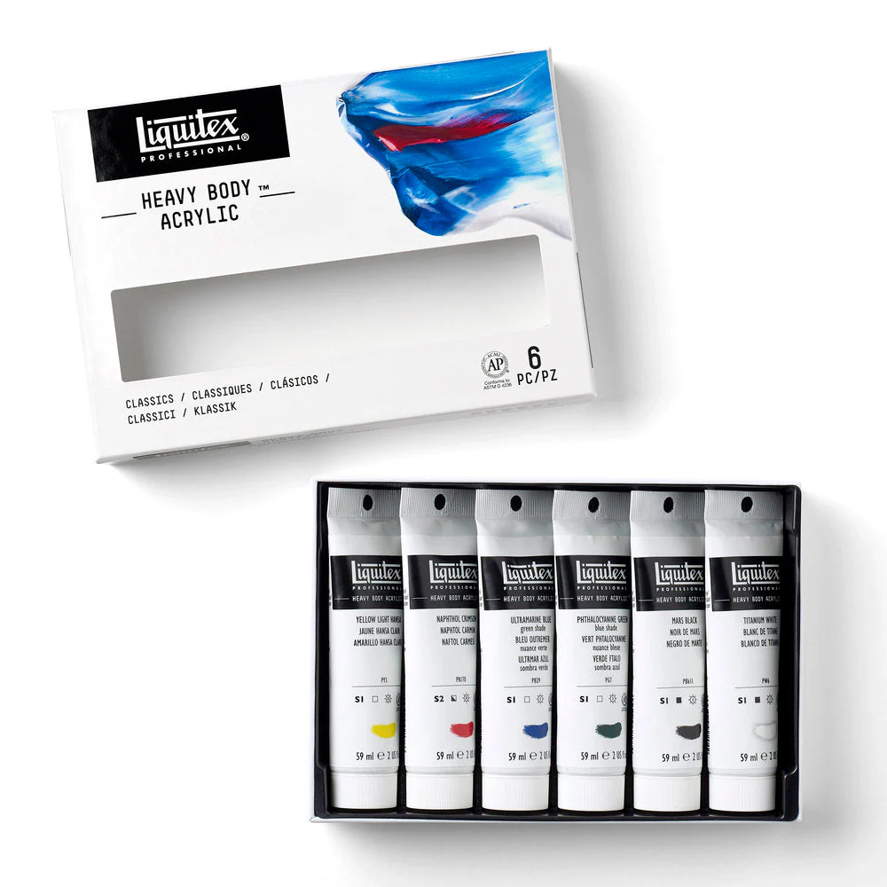 Heavy Body Acrylic Set - 6x59ml - Classics - Image 7