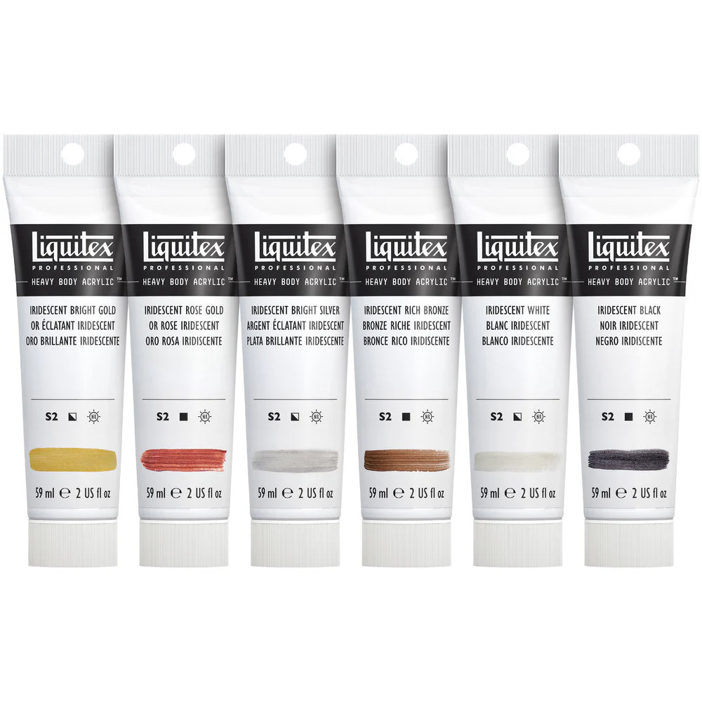 Heavy Body Acrylic Set - 6x59ml - Iridescents - Image 3