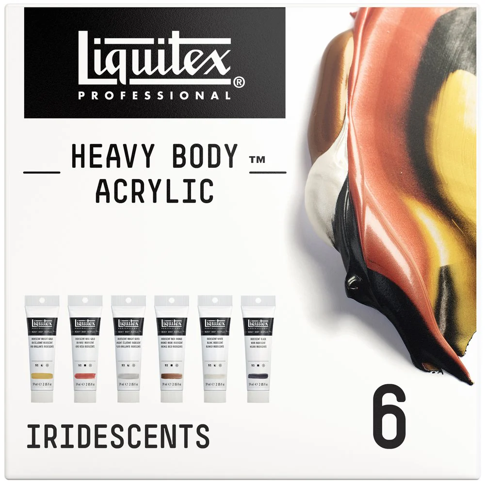 Heavy Body Acrylic Set - 6x59ml - Iridescents - Image 5