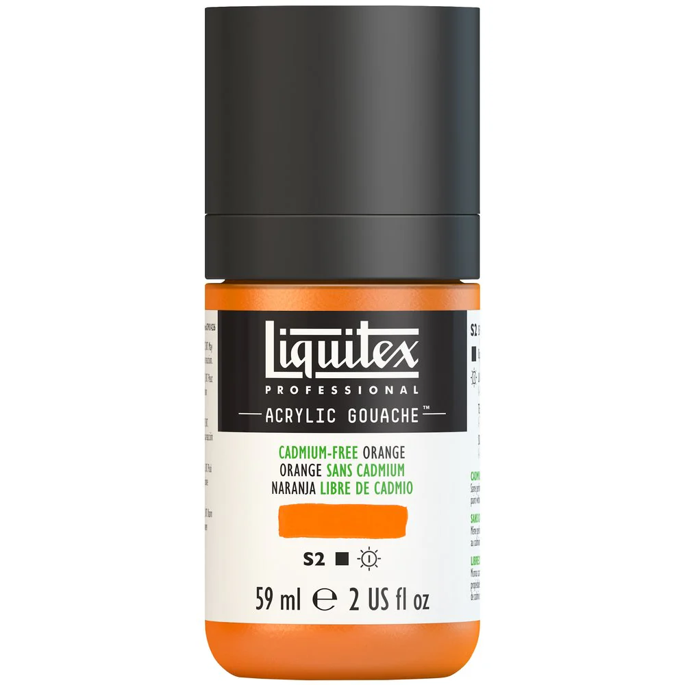 Professional Acrylic Gouache - Cadmium-Free Orange - Image 2