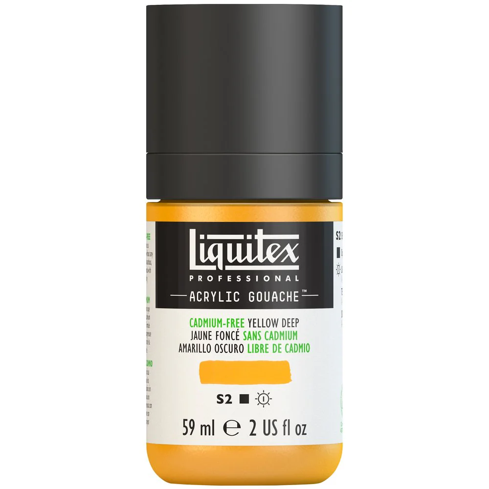 Professional Acrylic Gouache - Cadmium-Free Yellow Deep - Image 2