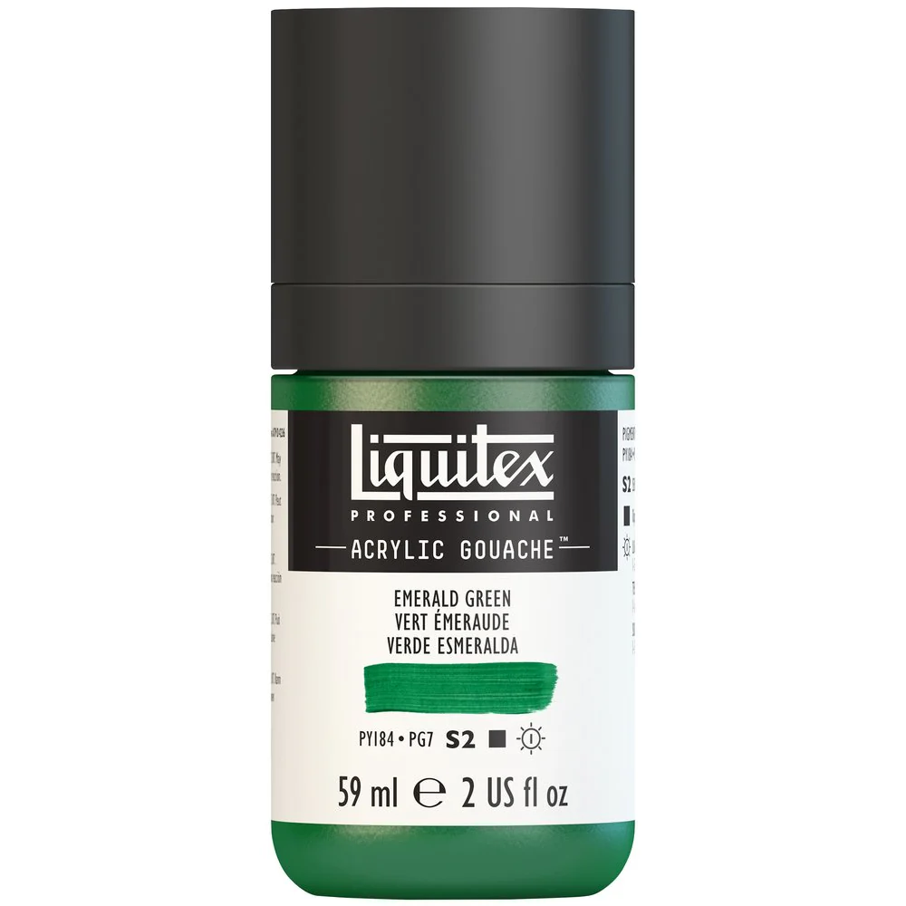 Professional Acrylic Gouache - Emerald Green - Image 2