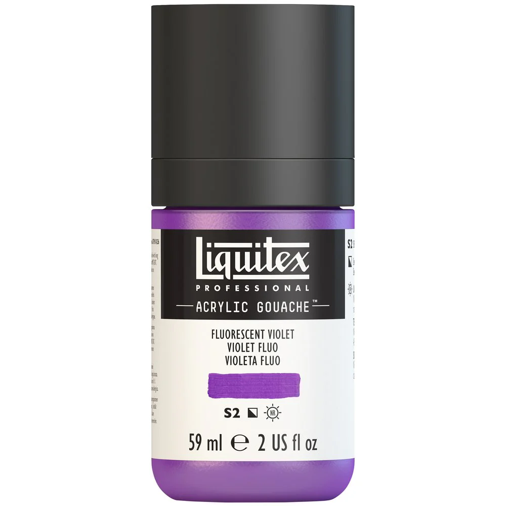 Professional Acrylic Gouache - Fluorescent Violet - Image 2