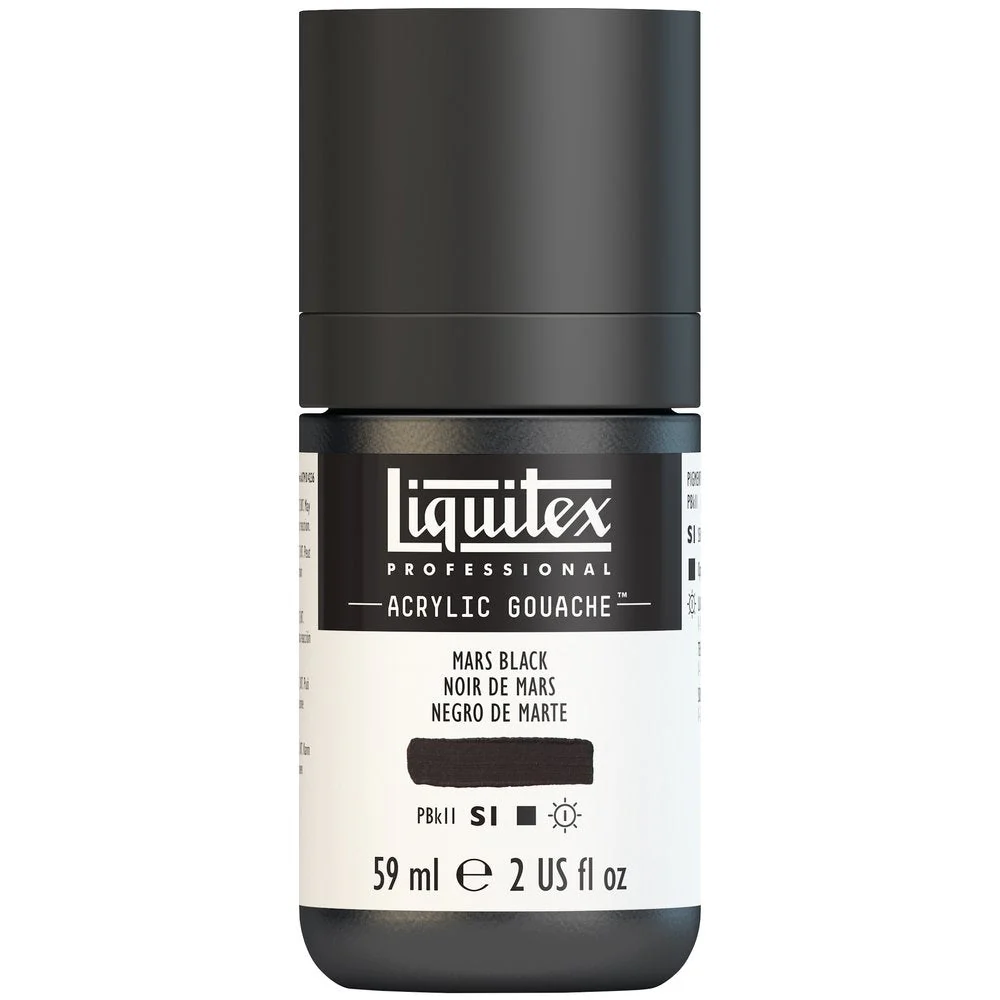 Professional Acrylic Gouache - Mars Black - Image 2