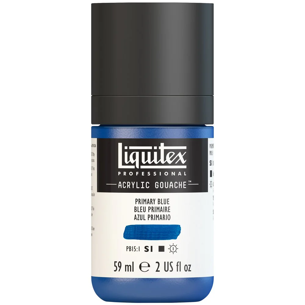 Professional Acrylic Gouache - Primary Blue - Image 2