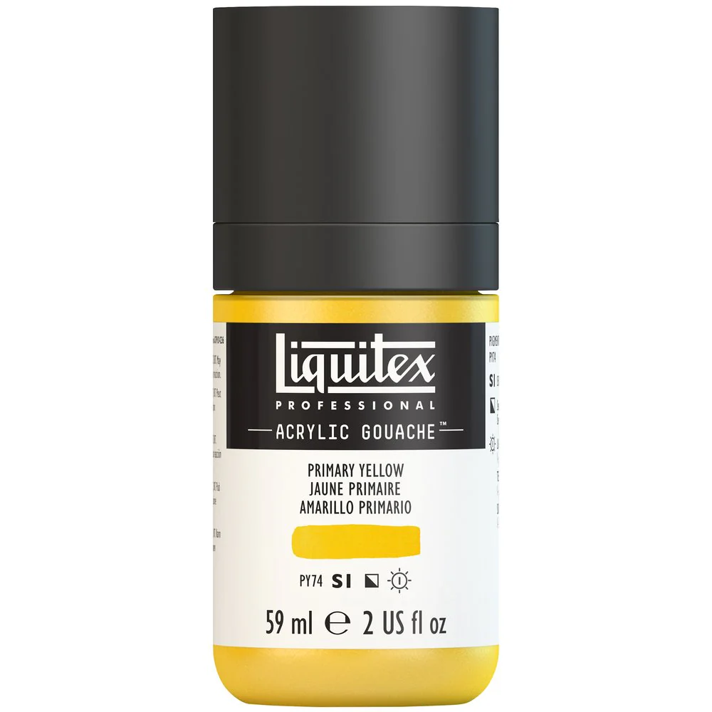 Professional Acrylic Gouache - Primary Yellow - Image 2
