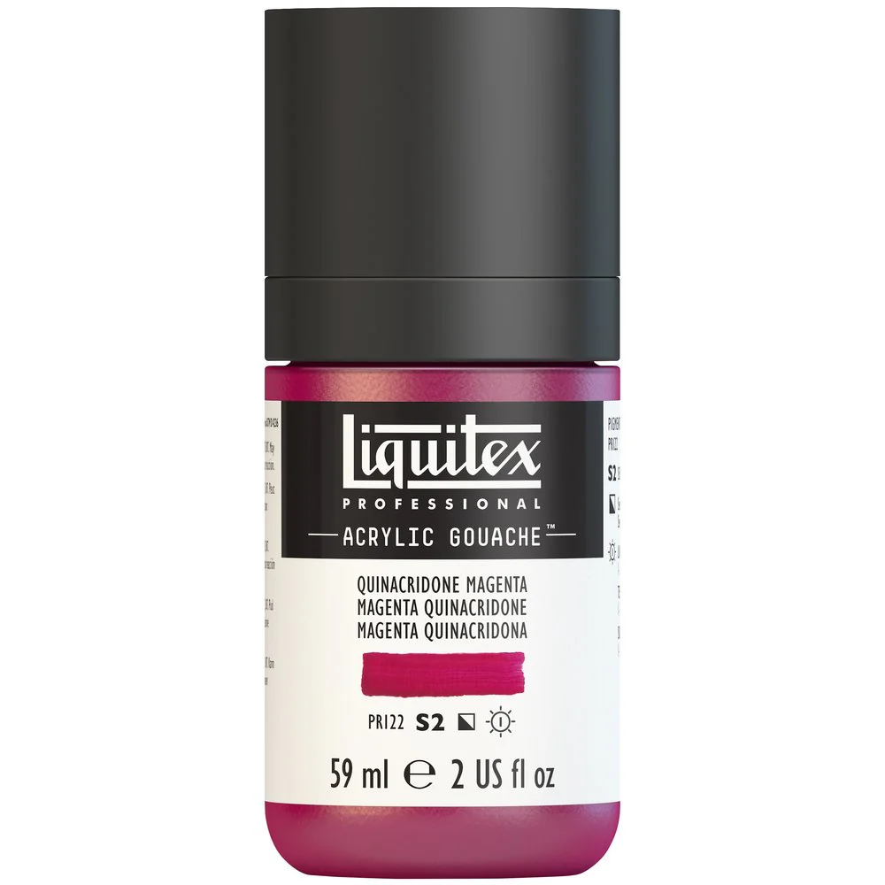 Professional Acrylic Gouache - Quinacridone Magenta - Image 2
