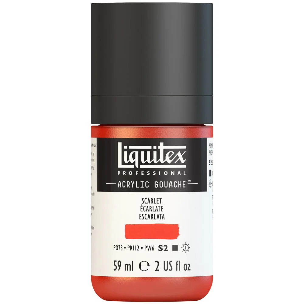 Professional Acrylic Gouache - Scarlet - Image 2