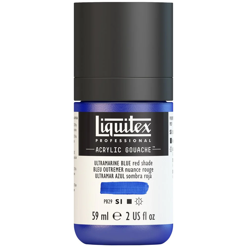Professional Acrylic Gouache - Ultramarine Blue Red Shade - Image 2