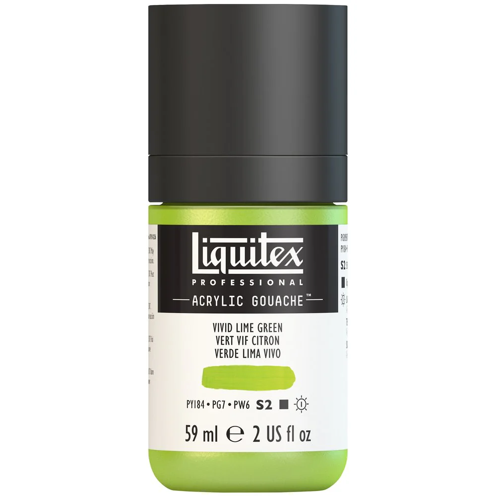 Professional Acrylic Gouache - Vivid Lime Green - Image 2