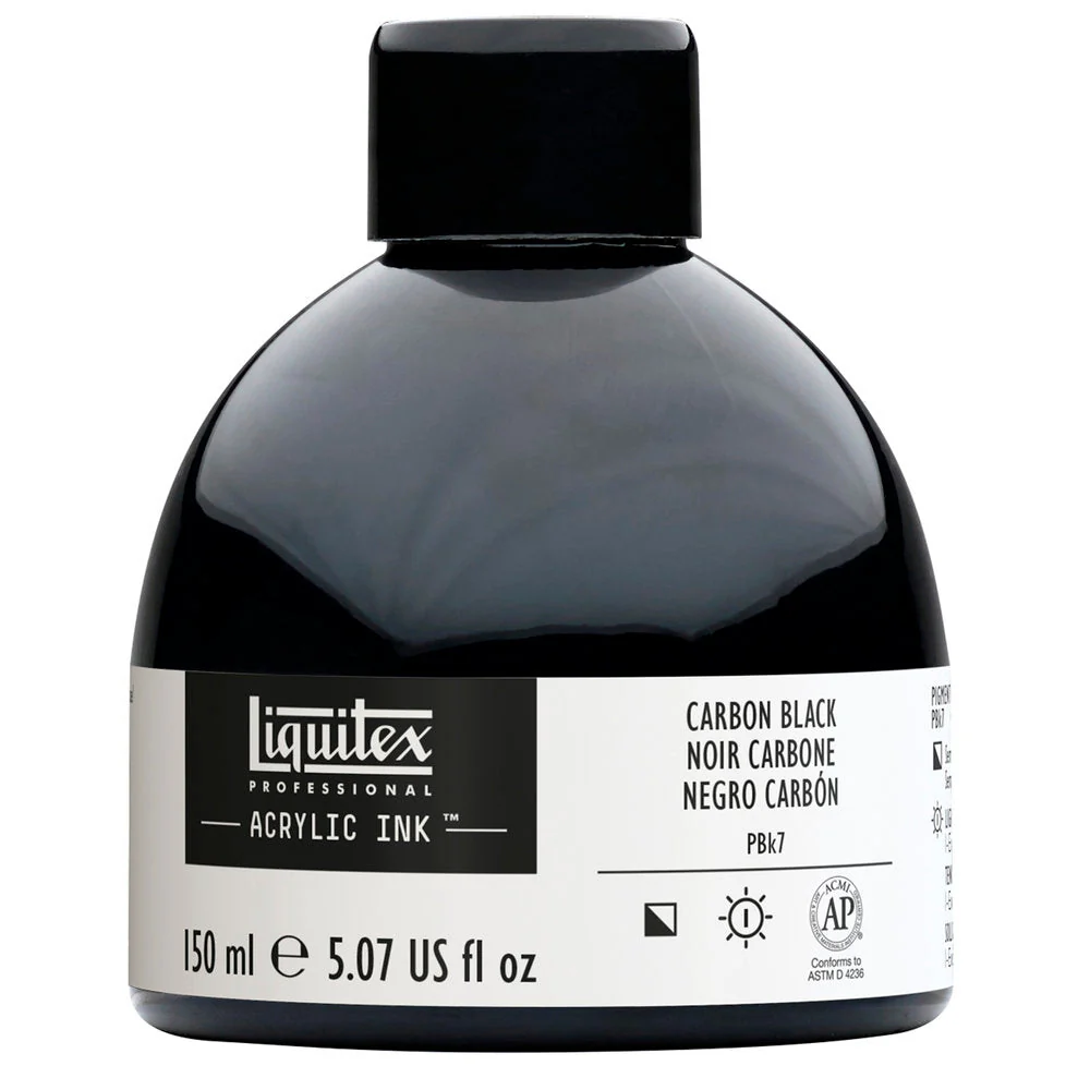 Professional Acrylic Ink - Carbon Black - Image 3