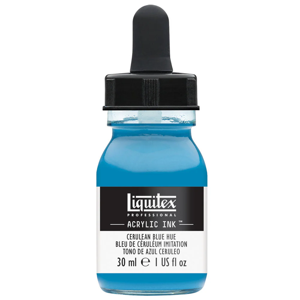 Professional Acrylic Ink - Cerulean Blue Hue - Image 2