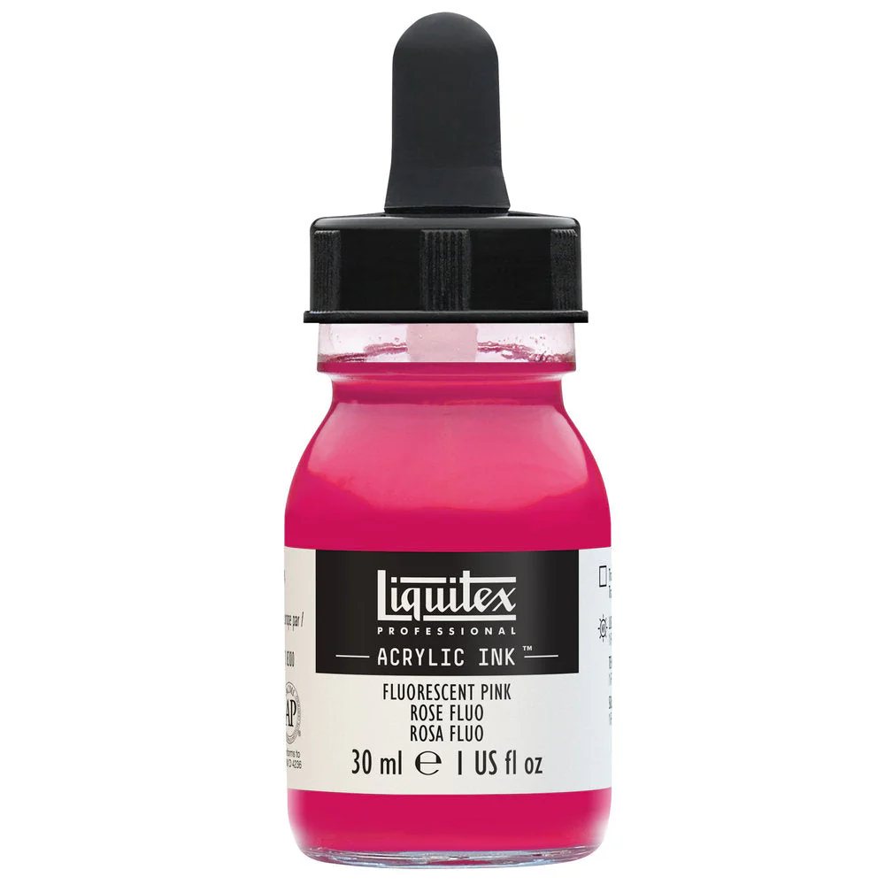 Professional Acrylic Ink - Fluorescent Pink - Image 2