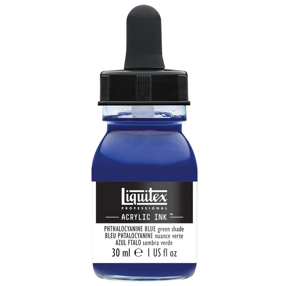 Professional Acrylic Ink - Phthalocyanine Blue Green Shade - Image 2