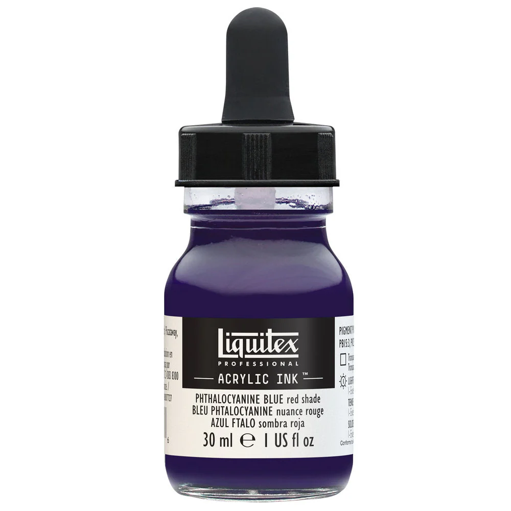 Professional Acrylic Ink - Phthalocyanine Blue Red Shade - Image 2