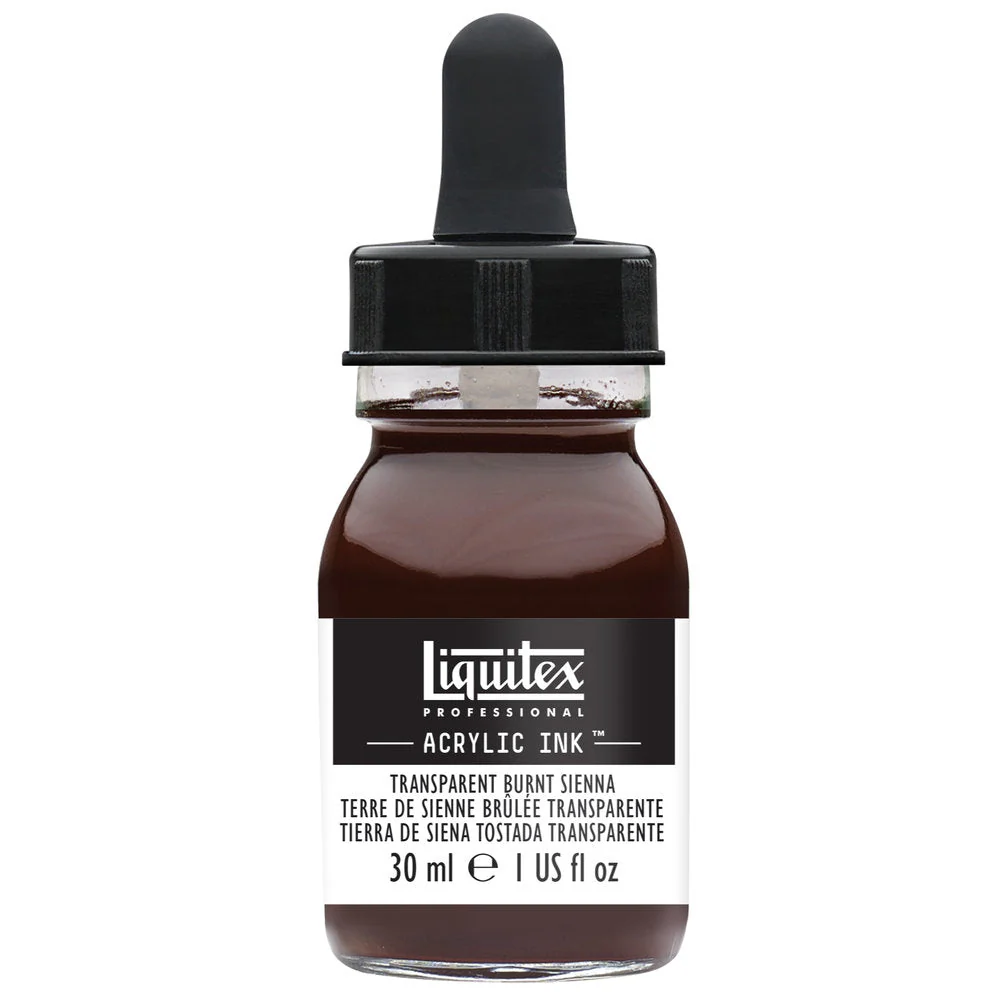 Professional Acrylic Ink - Transparent Burnt Sienna - Image 2