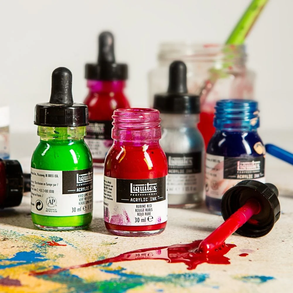 Professional Acrylic Ink - Transparent Burnt Umber - Image 4