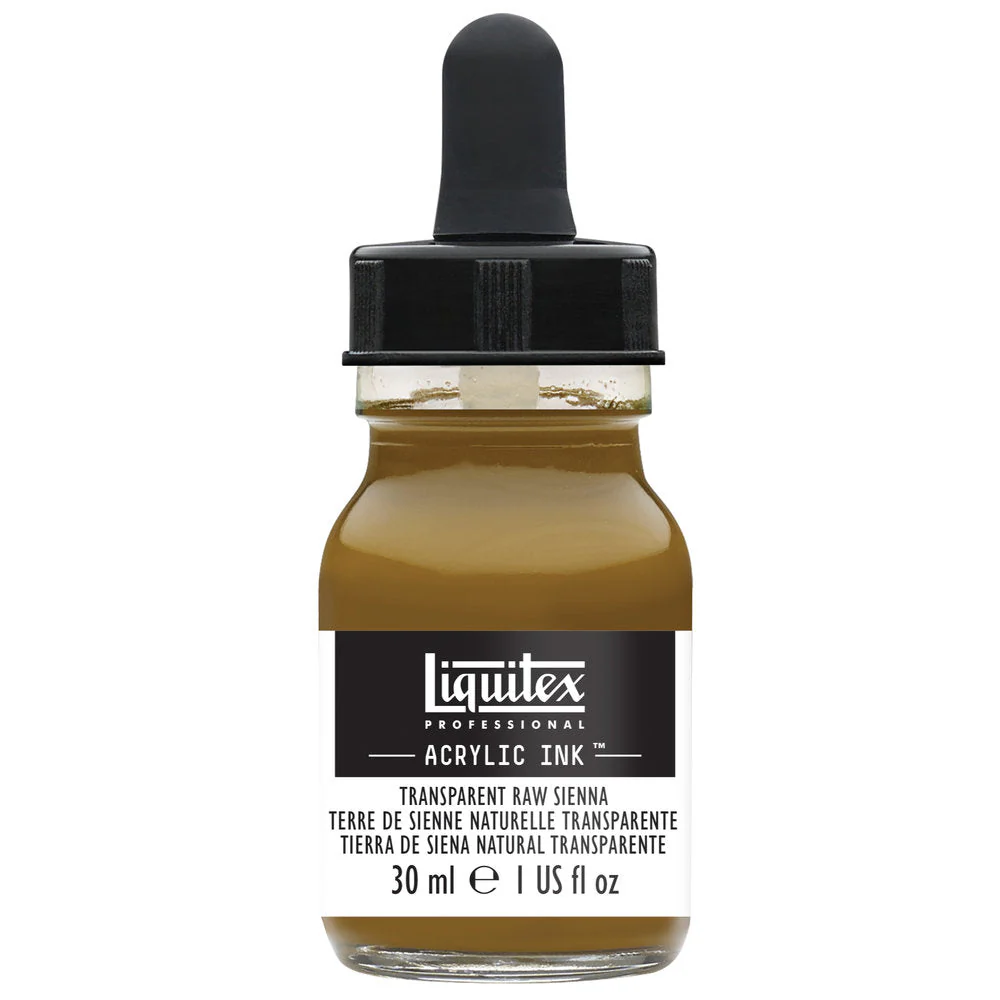 Professional Acrylic Ink - Transparent Raw Sienna - Image 2