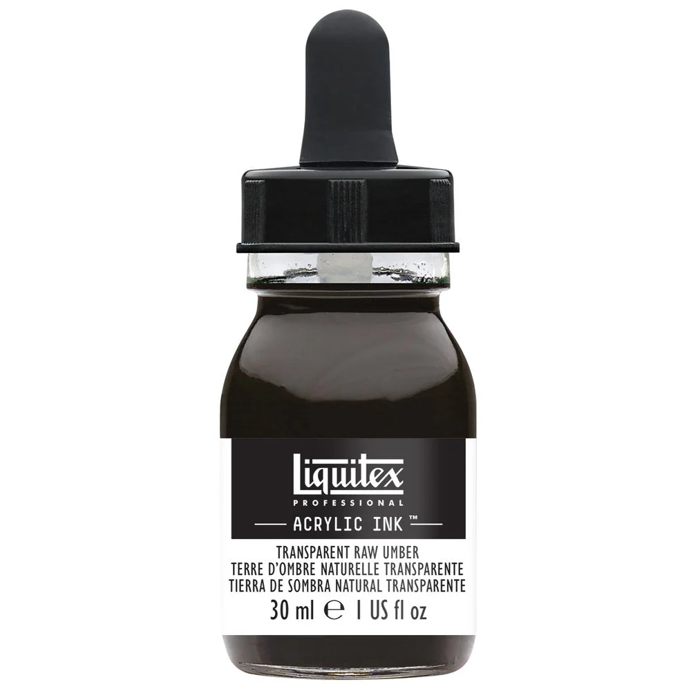 Professional Acrylic Ink - Transparent Raw Umber - Image 2