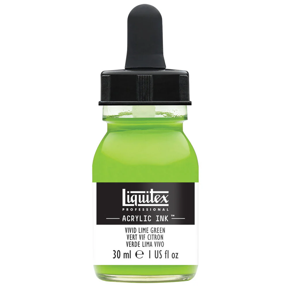 Professional Acrylic Ink - Vivid Lime Green - Image 2