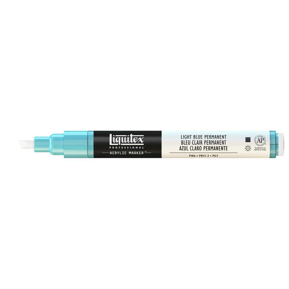 Professional Acrylic Marker - Light Blue Permanent - Image 2