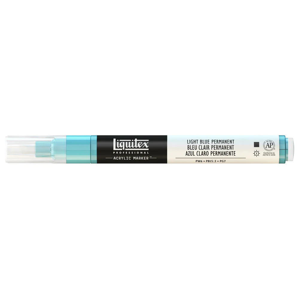 Professional Acrylic Marker - Light Blue Permanent - Image 4