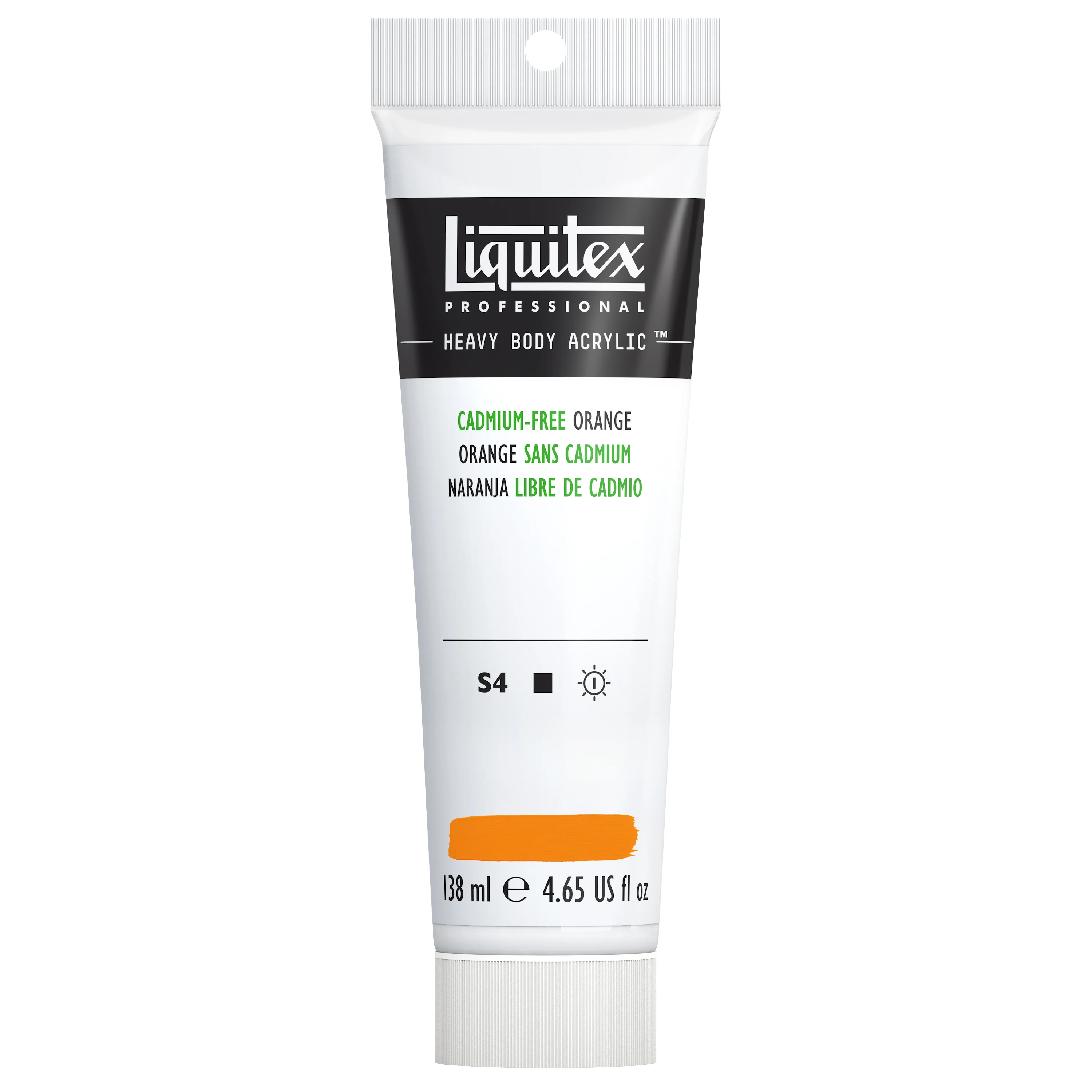 Professional Heavy Body Acrylic - Cadmium-Free Orange - Image 3