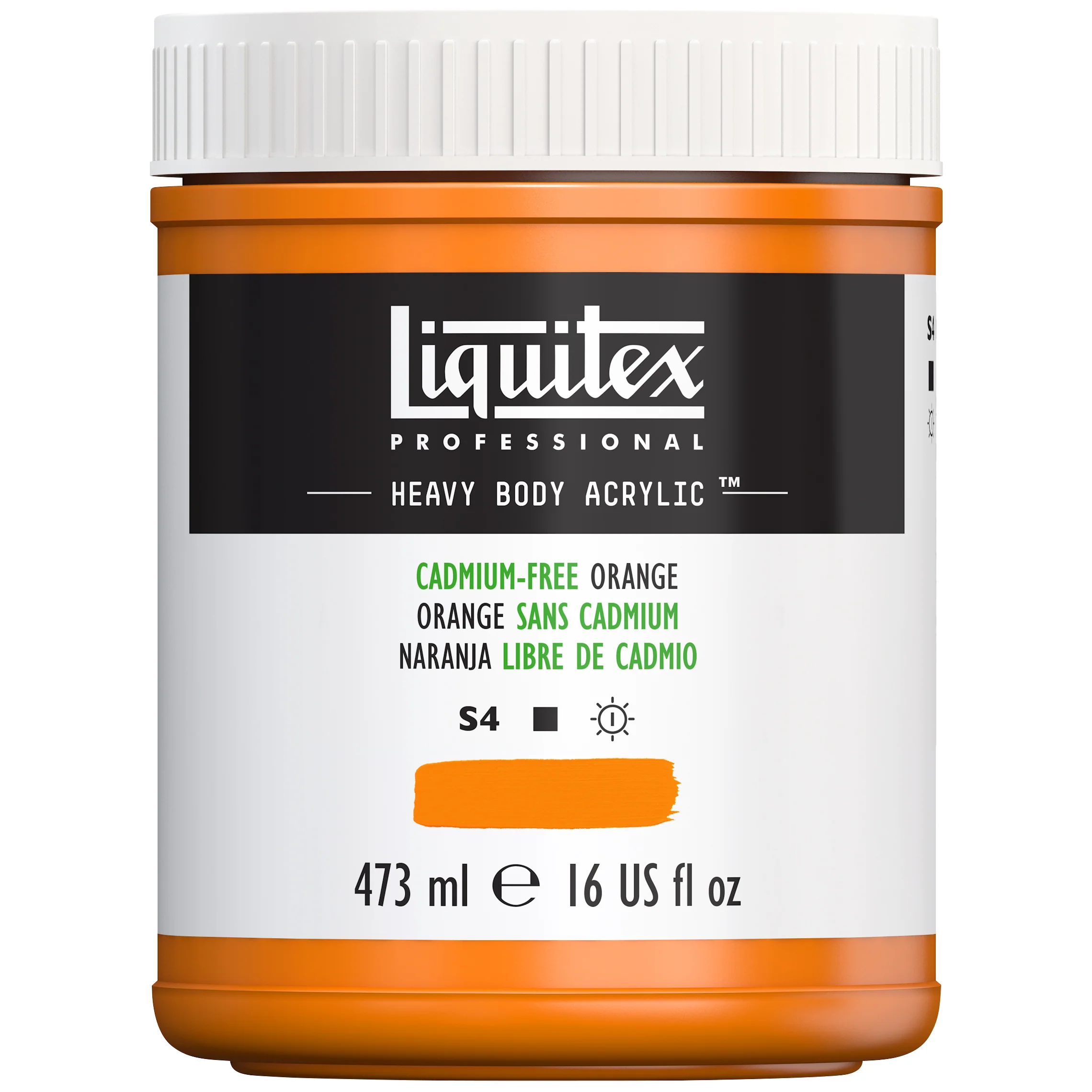 Professional Heavy Body Acrylic - Cadmium-Free Orange - Image 4