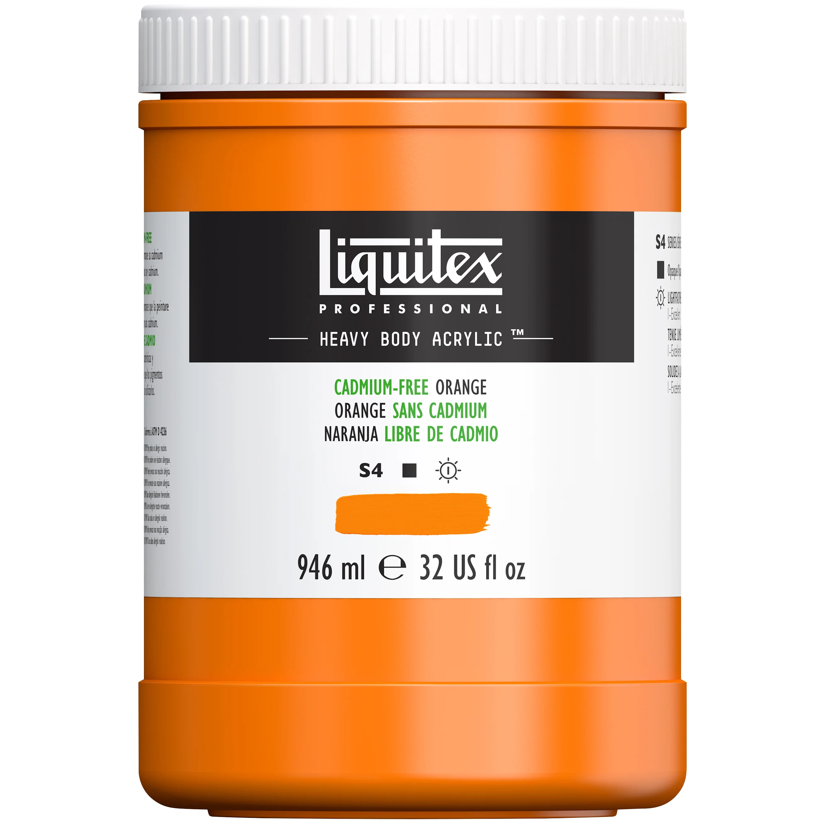 Professional Heavy Body Acrylic - Cadmium-Free Orange - Image 5
