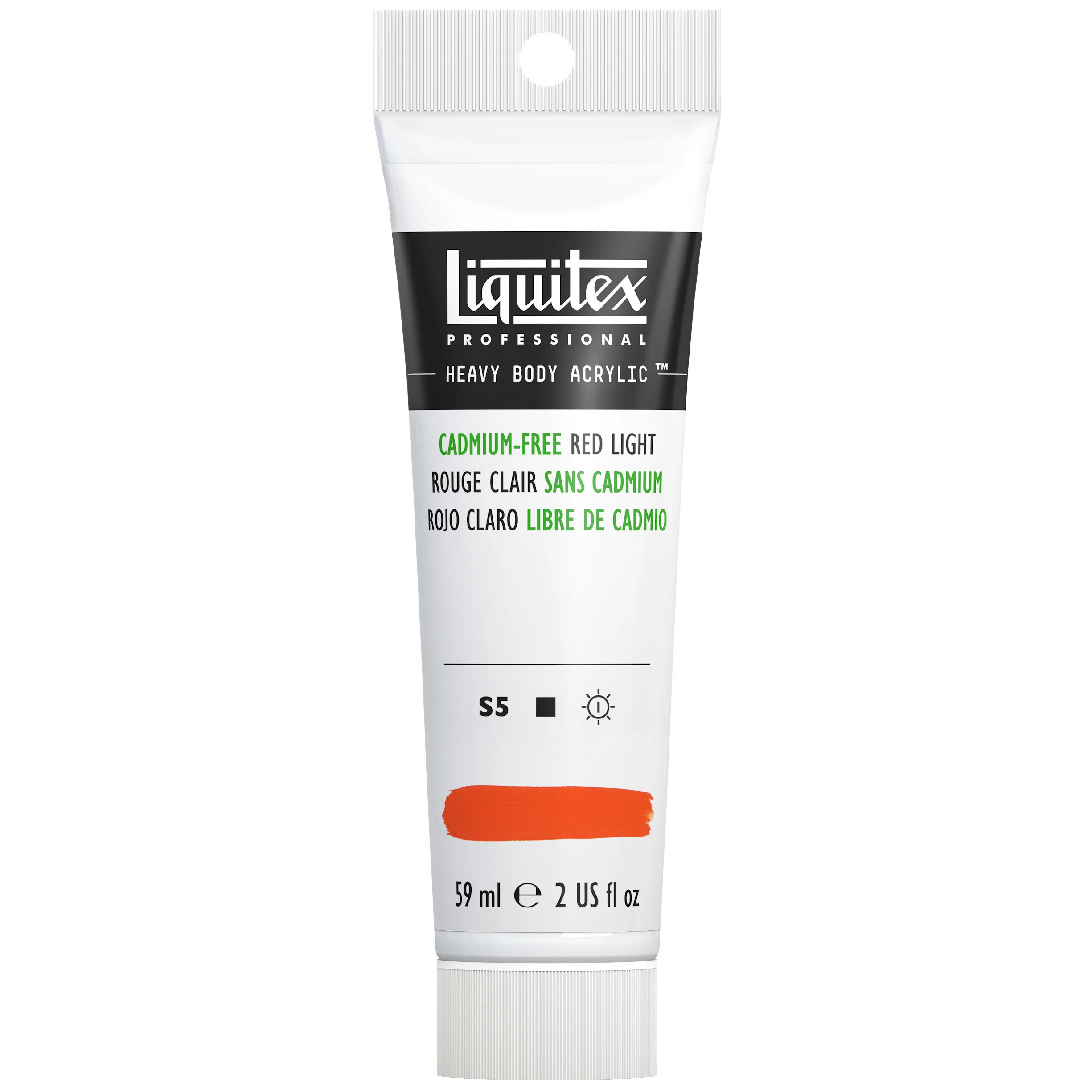 Professional Heavy Body Acrylic - Cadmium-Free Red Light - Image 3