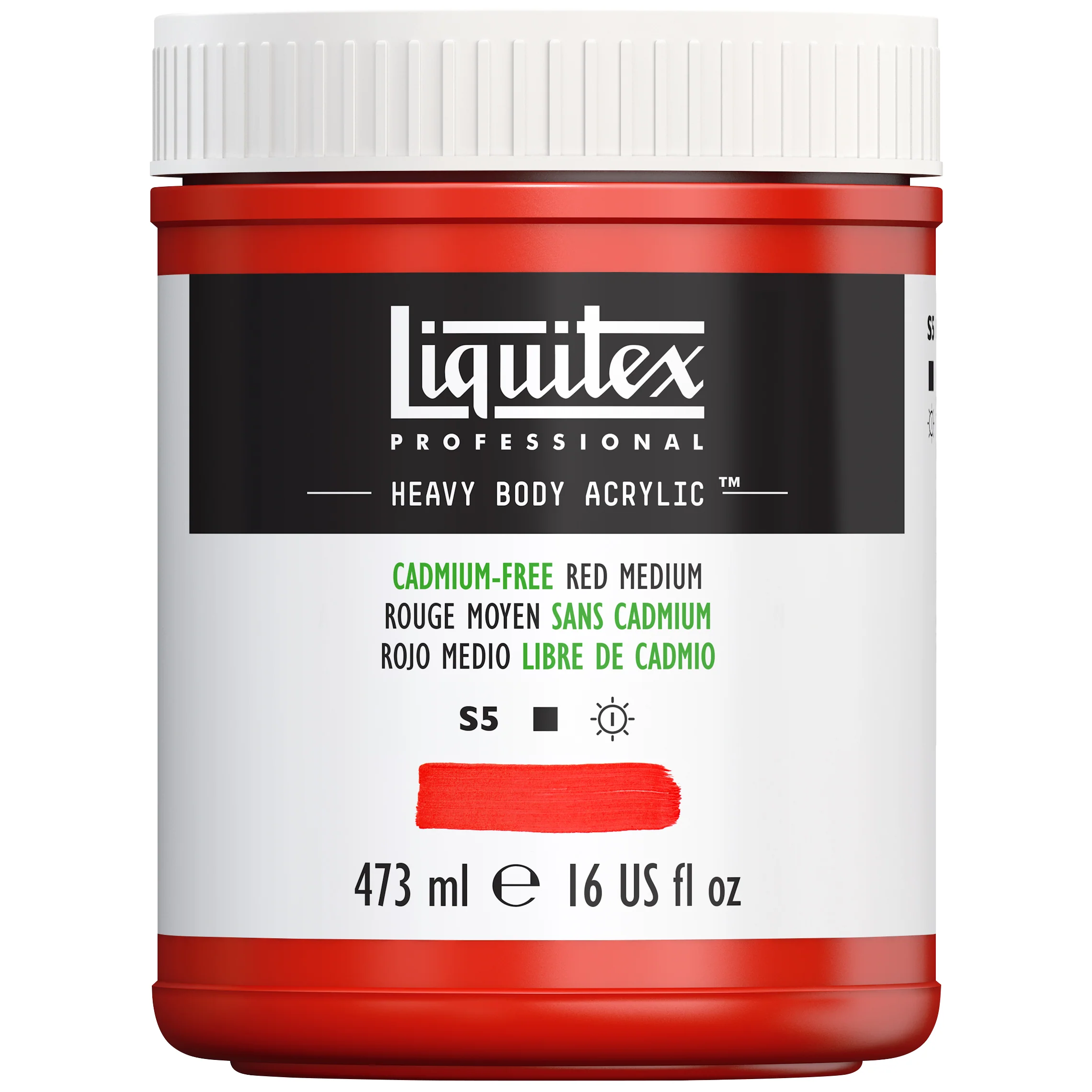 Professional Heavy Body Acrylic - Cadmium-Free Red Medium - Image 4