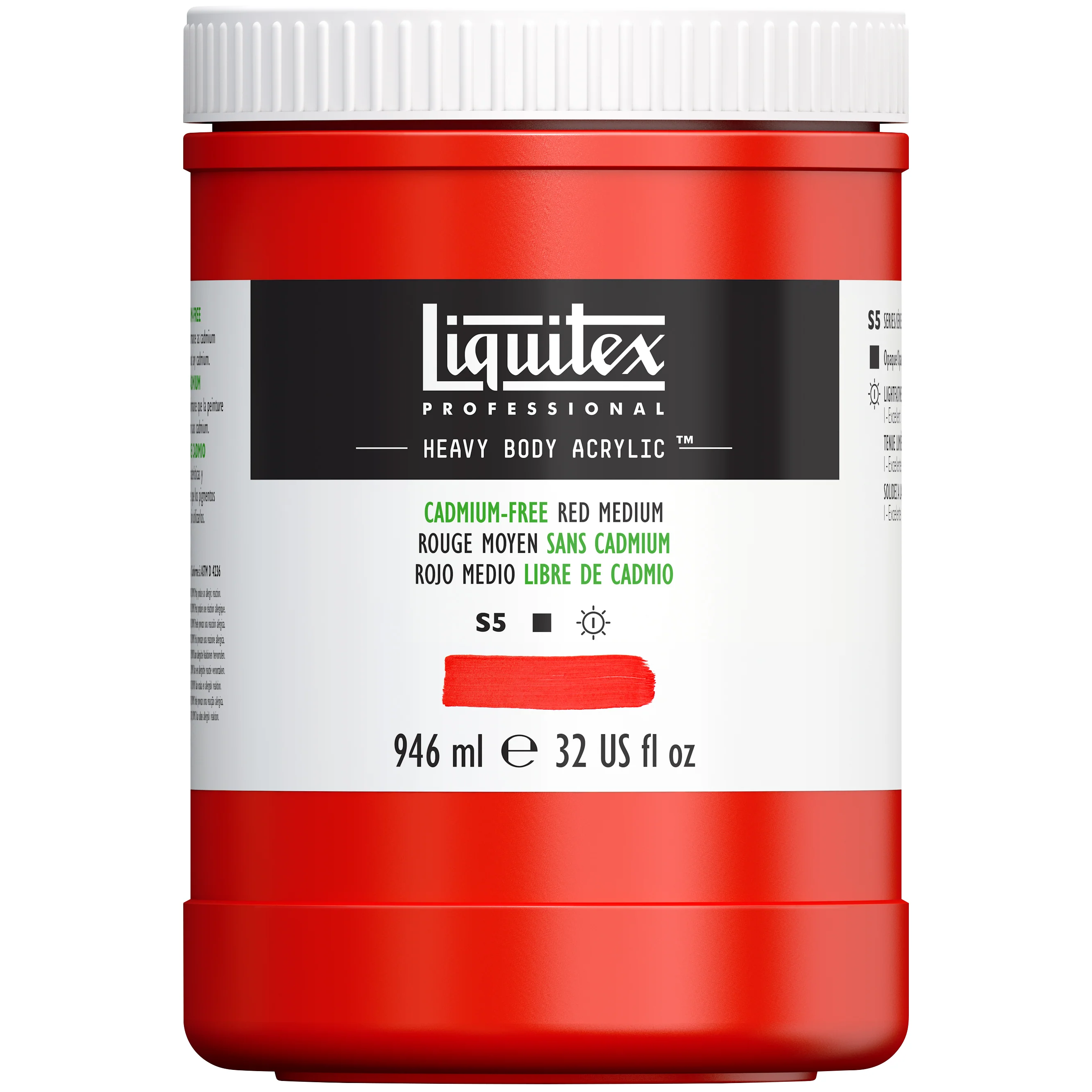 Professional Heavy Body Acrylic - Cadmium-Free Red Medium - Image 5
