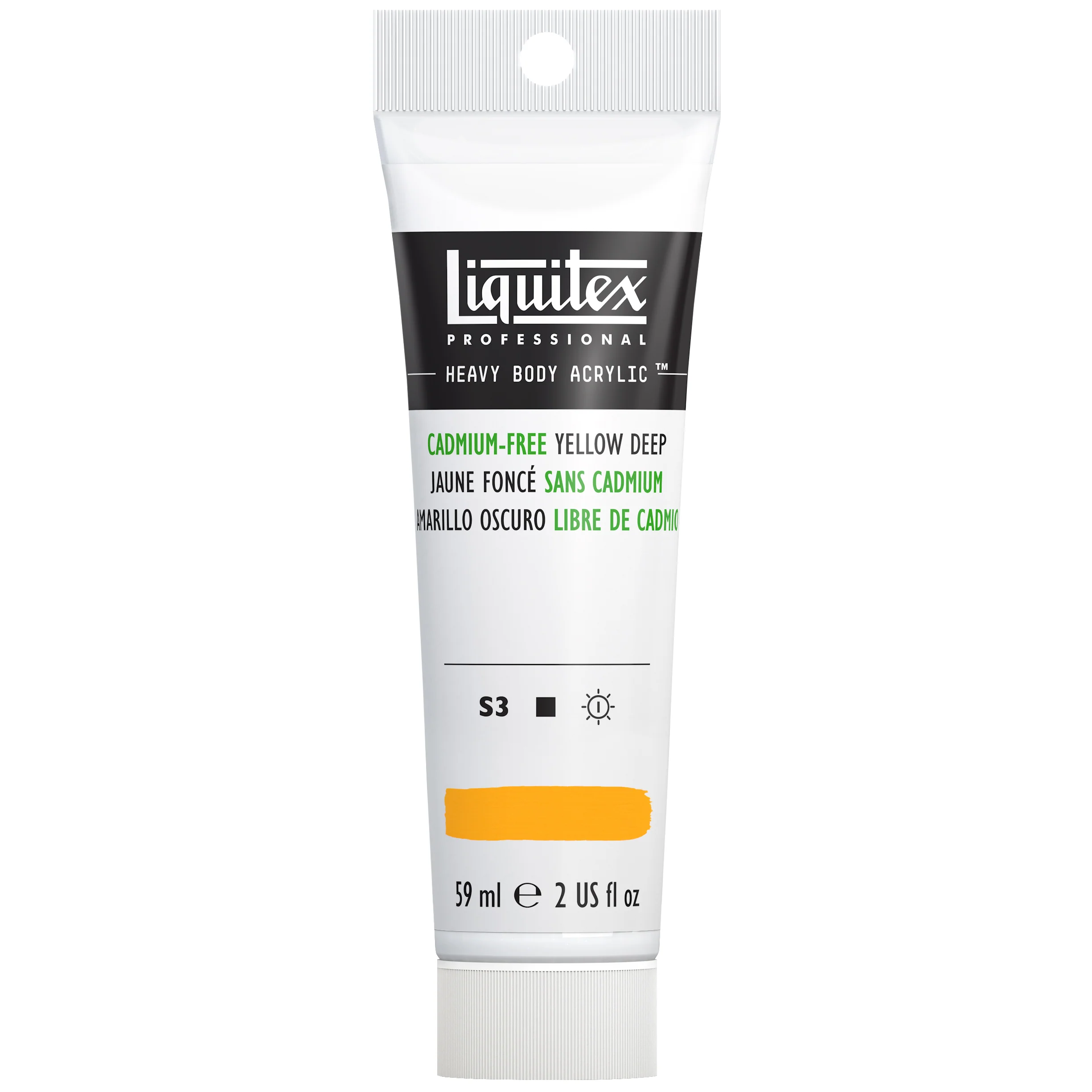 Professional Heavy Body Acrylic - Cadmium-Free Yellow Deep - Image 2