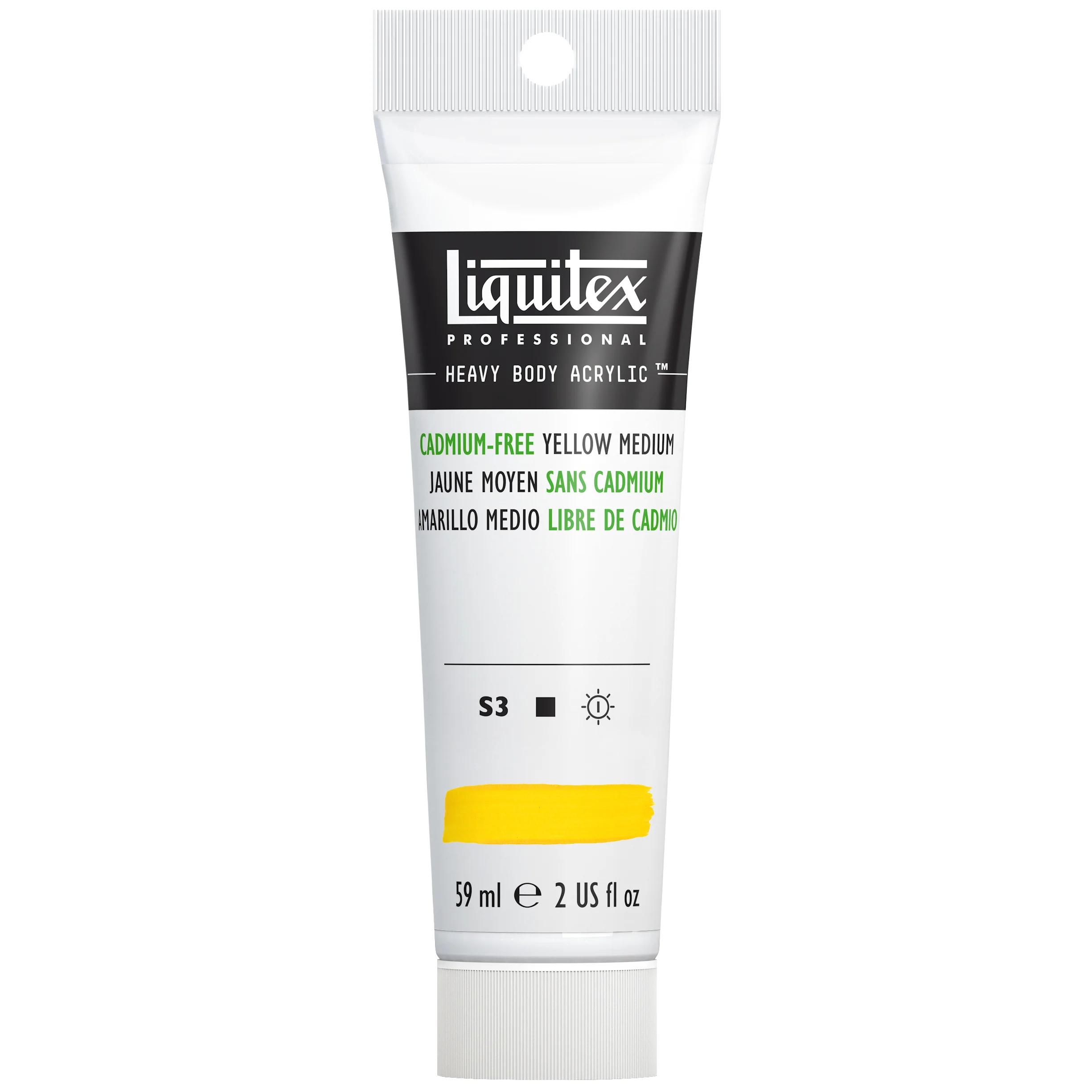 Professional Heavy Body Acrylic - Cadmium-Free Yellow Medium - Image 2