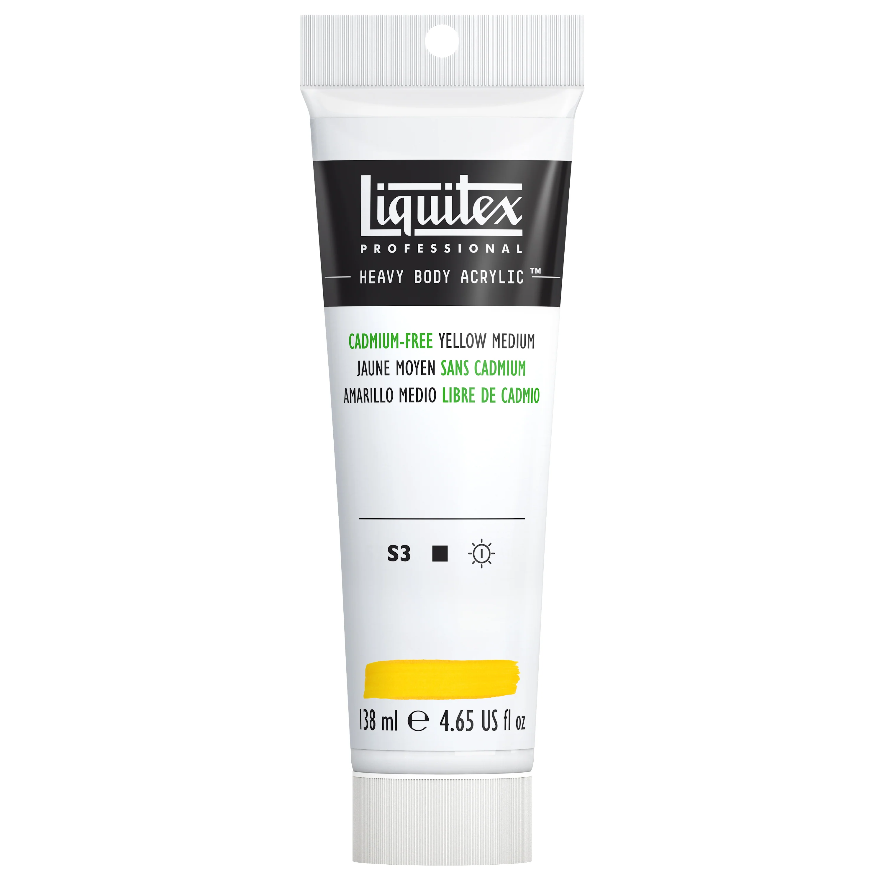 Professional Heavy Body Acrylic - Cadmium-Free Yellow Medium - Image 3