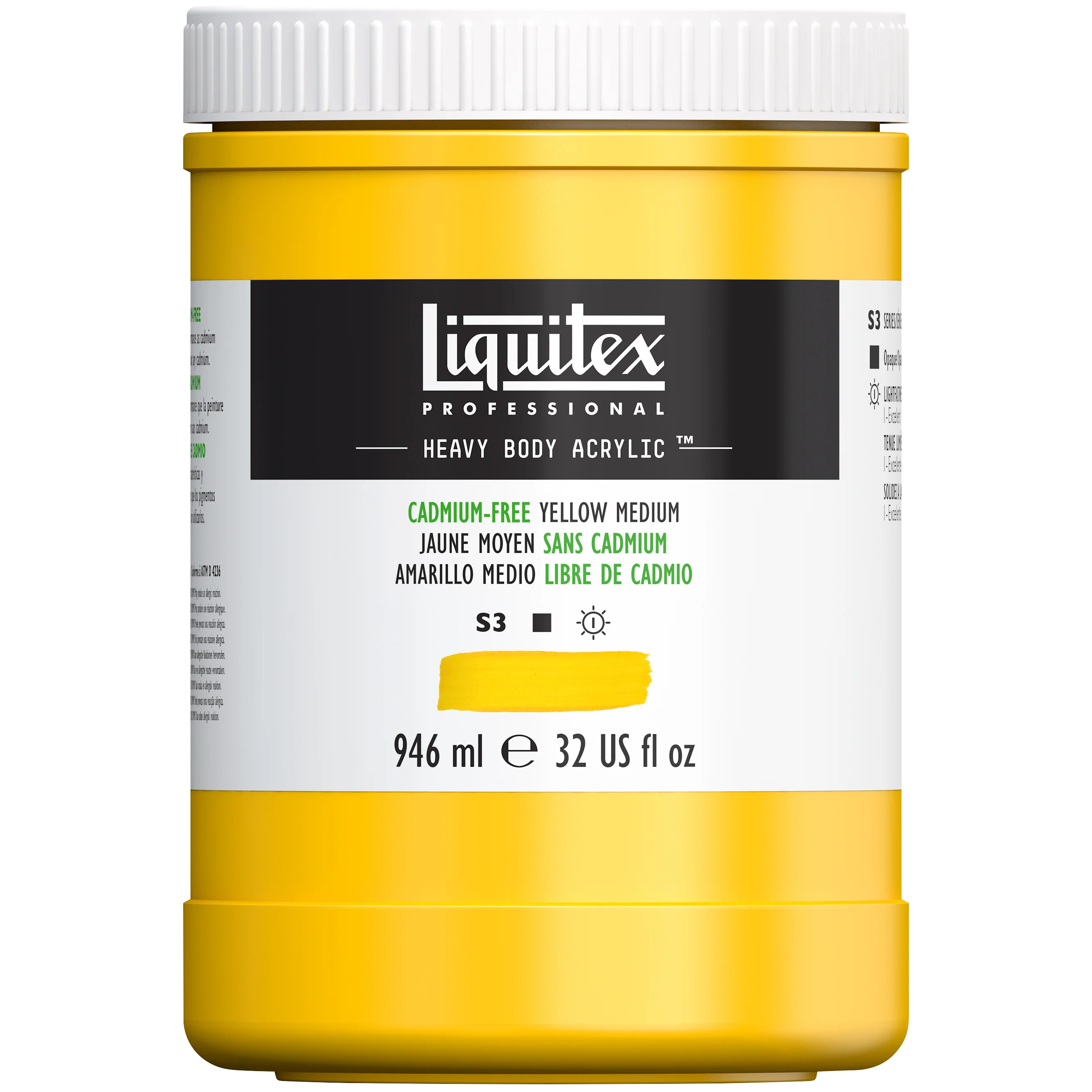 Professional Heavy Body Acrylic - Cadmium-Free Yellow Medium - Image 5