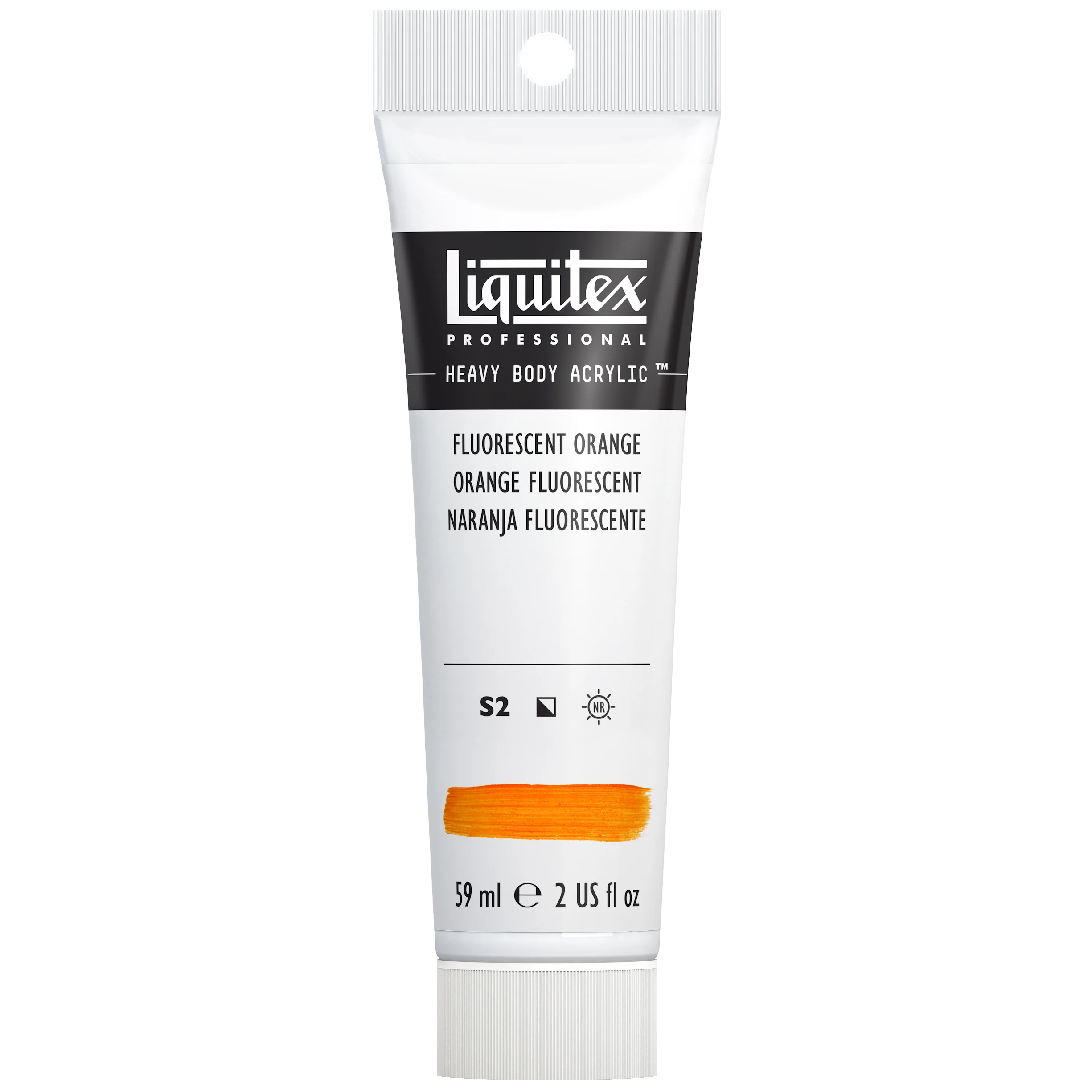 Professional Heavy Body Acrylic - Fluorescent Orange - Image 2