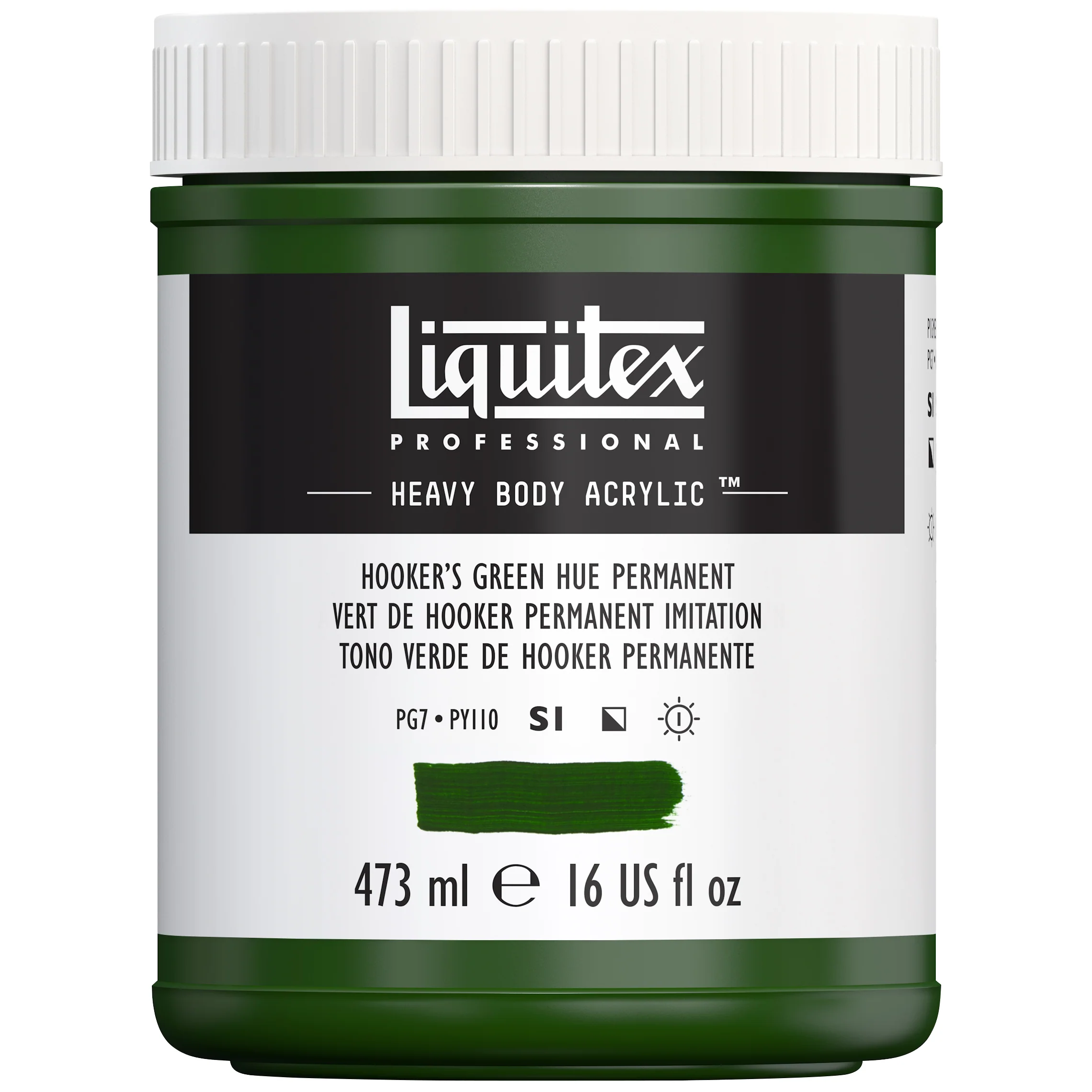 Professional Heavy Body Acrylic - Hooker’s Green Hue Permanent - Image 4