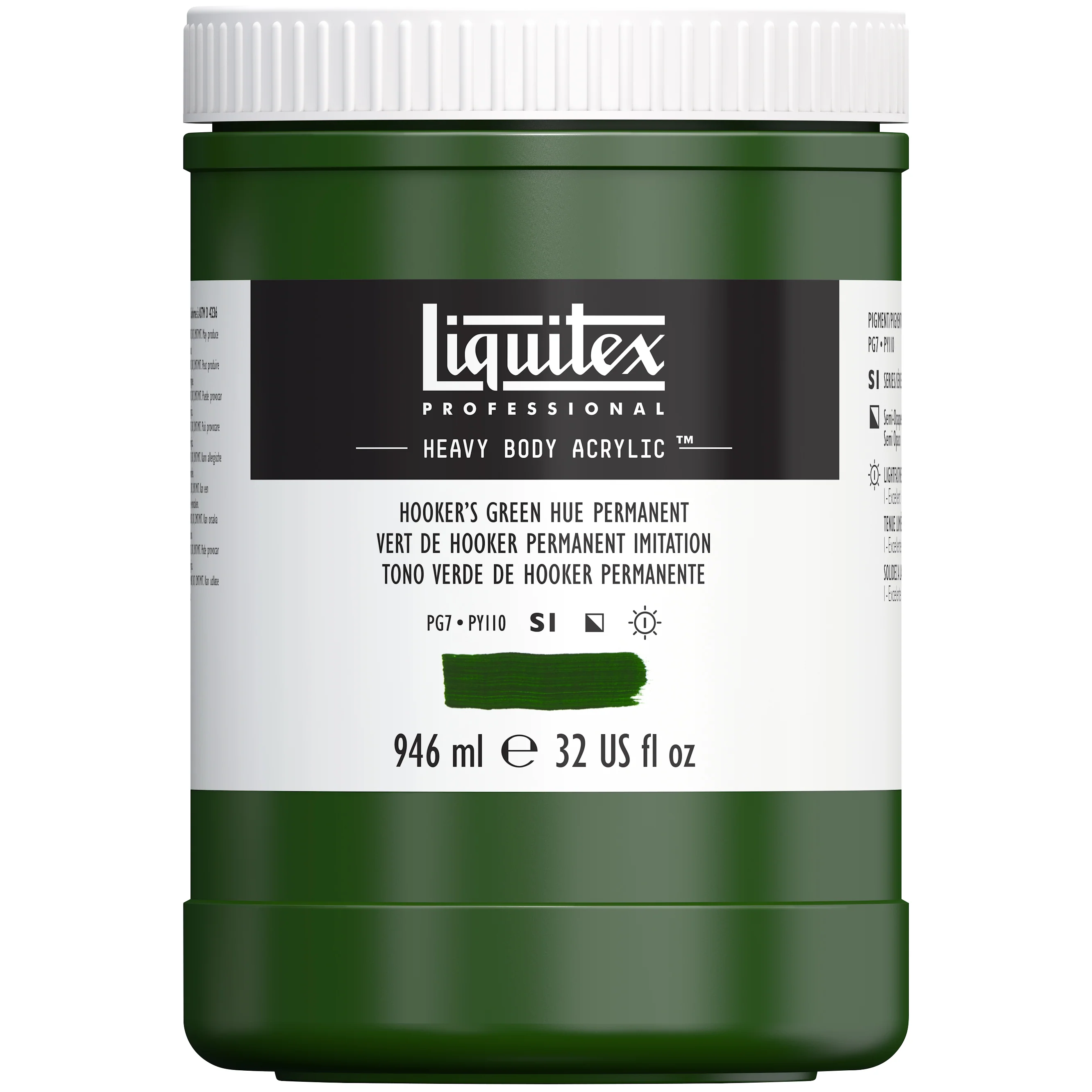 Professional Heavy Body Acrylic - Hooker’s Green Hue Permanent - Image 5
