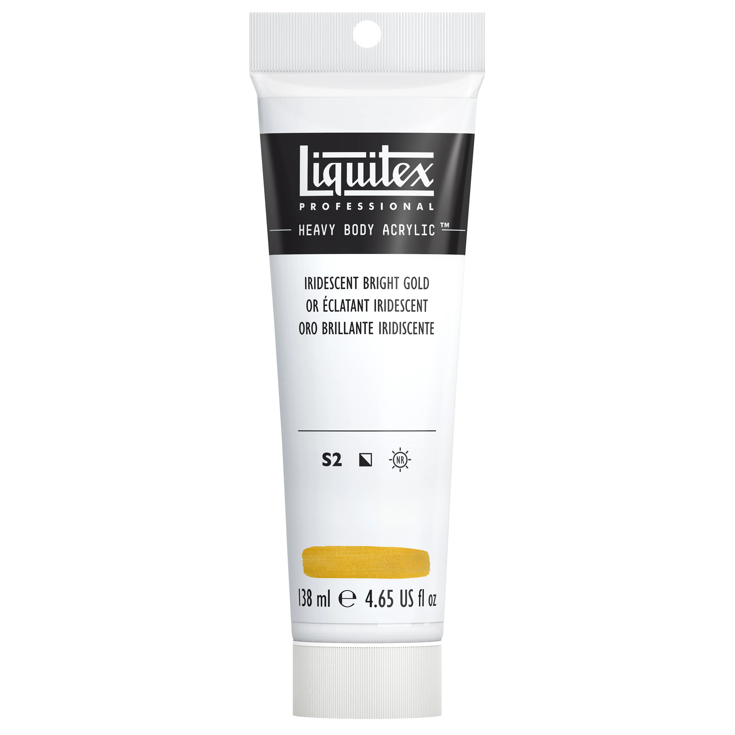 Professional Heavy Body Acrylic - Iridescent Bright Gold - Image 2