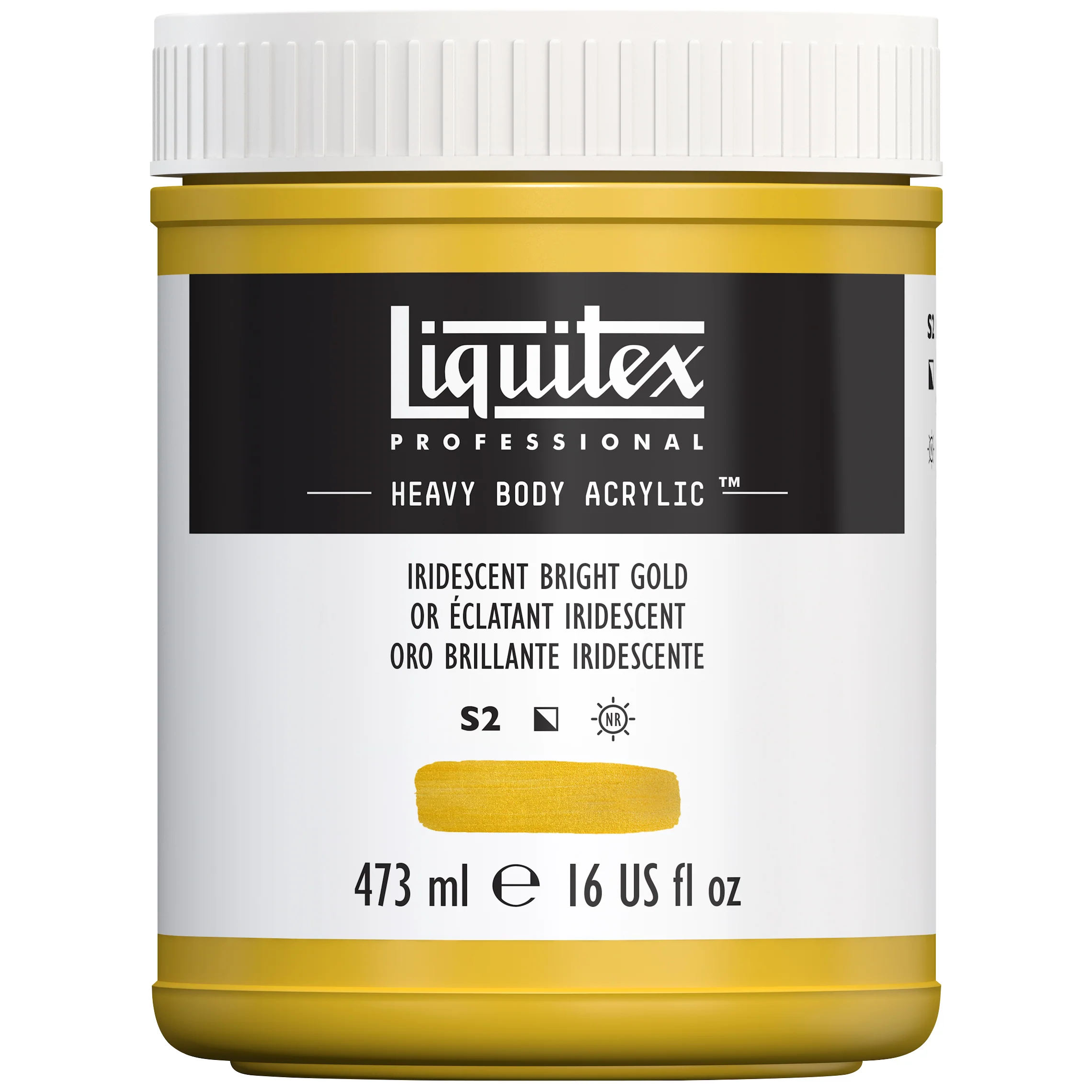 Professional Heavy Body Acrylic - Iridescent Bright Gold - Image 3
