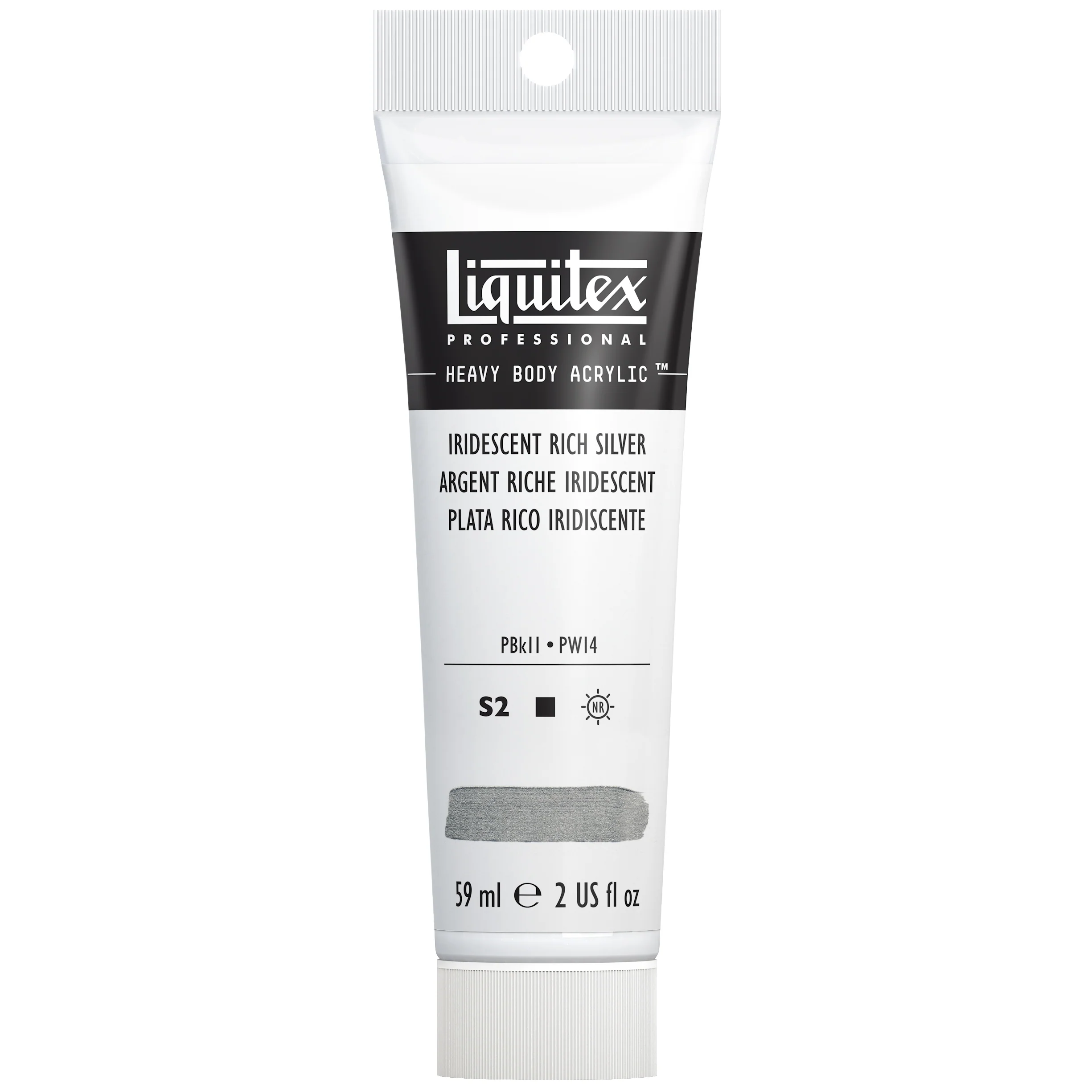 Professional Heavy Body Acrylic - Iridescent Rich Silver - Image 7