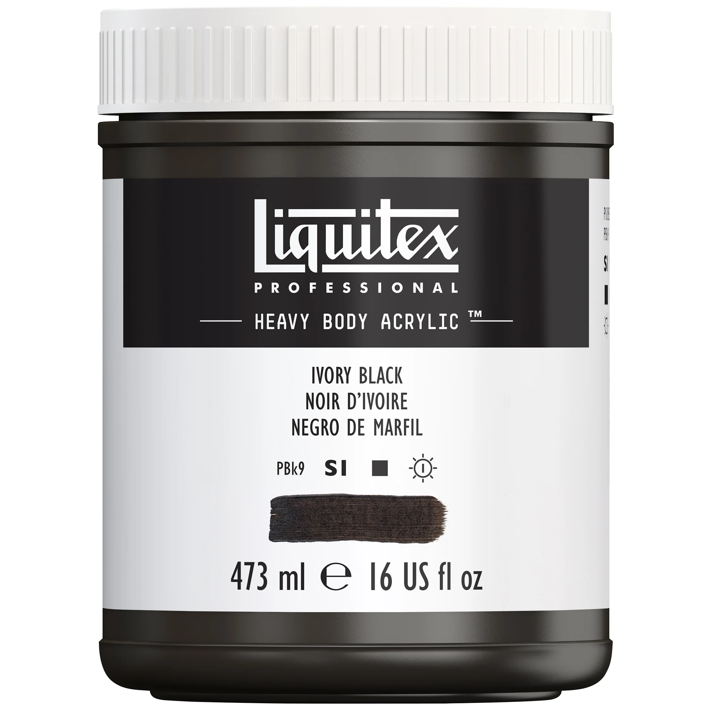 Professional Heavy Body Acrylic - Ivory Black - Image 4