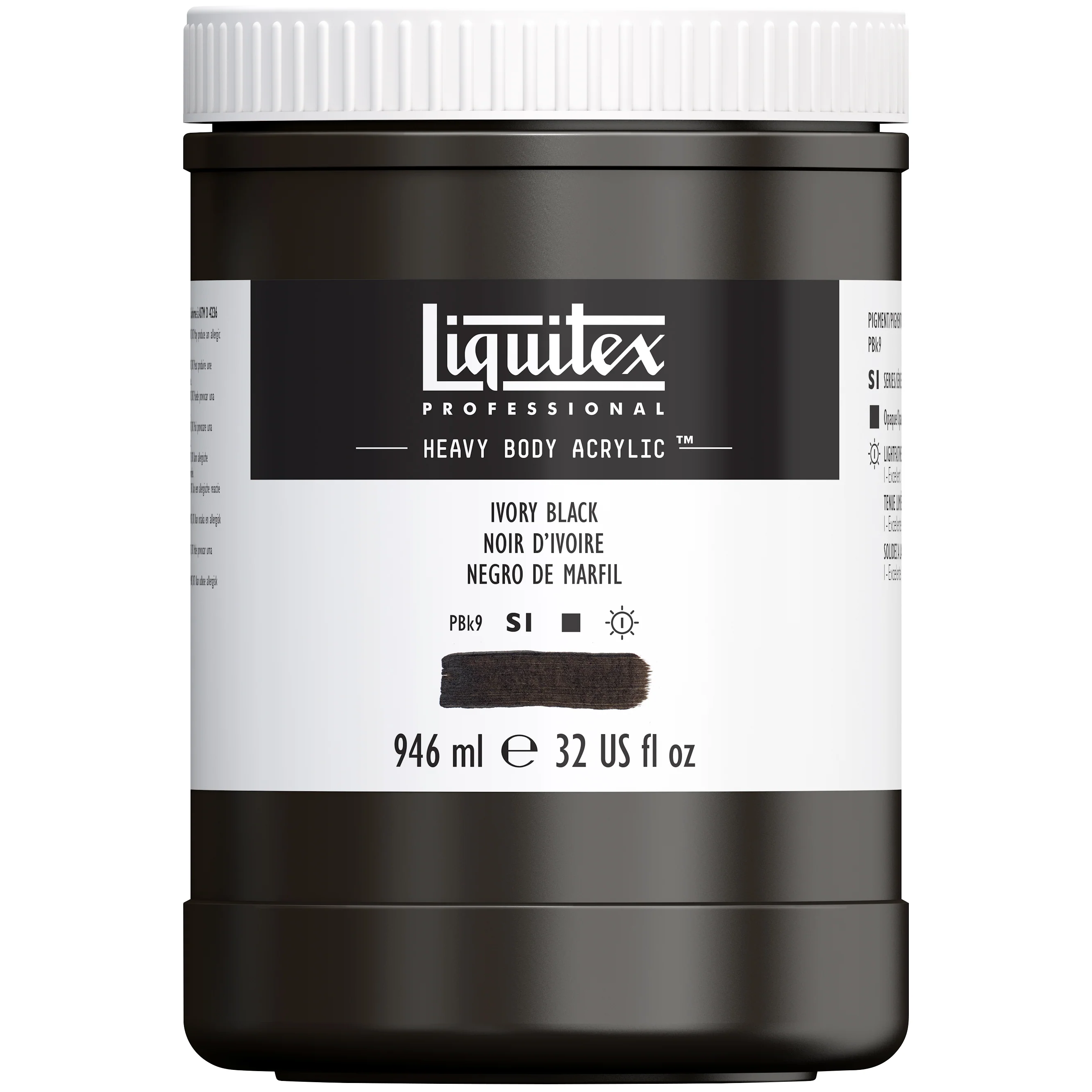 Professional Heavy Body Acrylic - Ivory Black - Image 5
