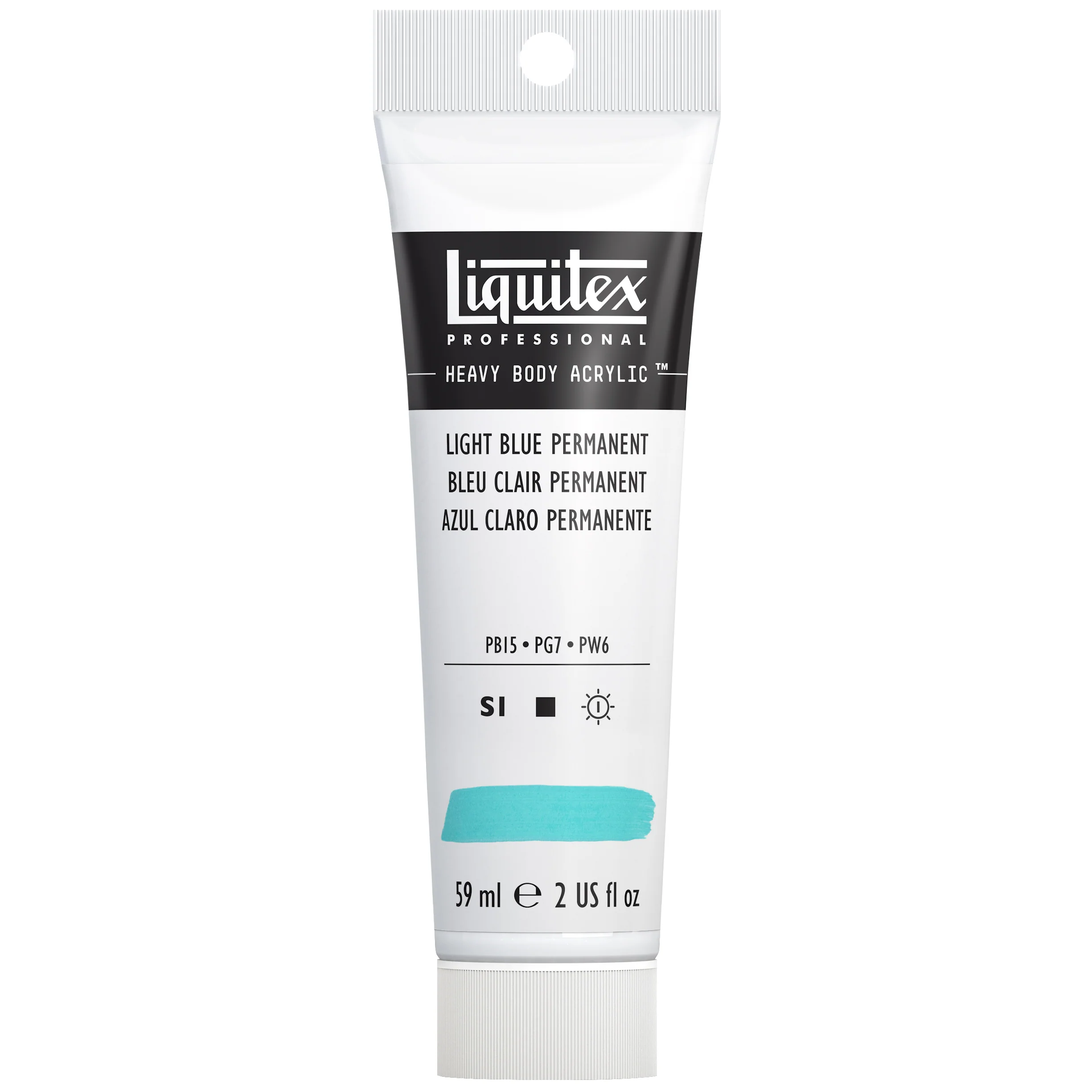 Professional Heavy Body Acrylic - Light Blue Permanent - Image 2