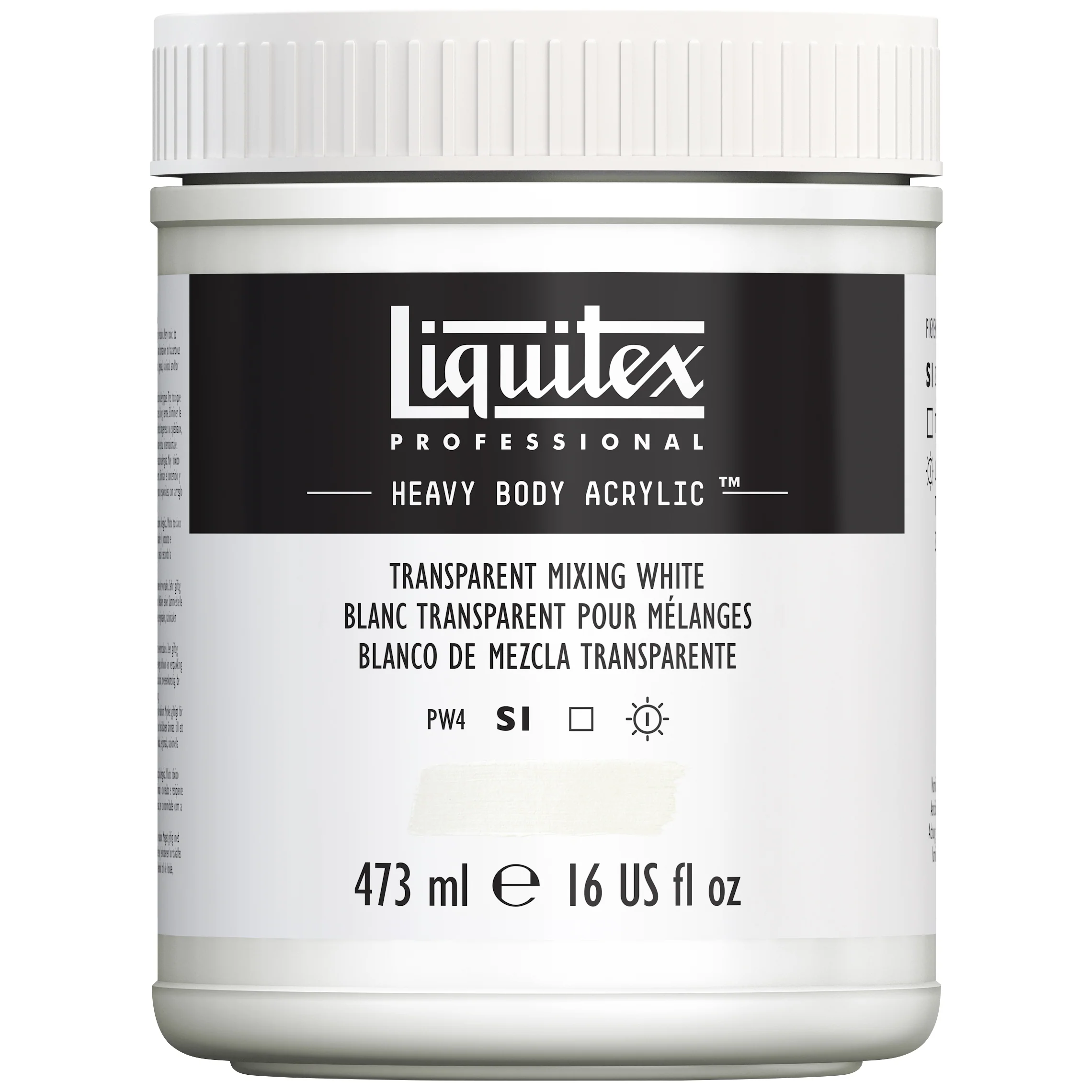 Professional Heavy Body Acrylic - Transparent Mixing White - Image 4