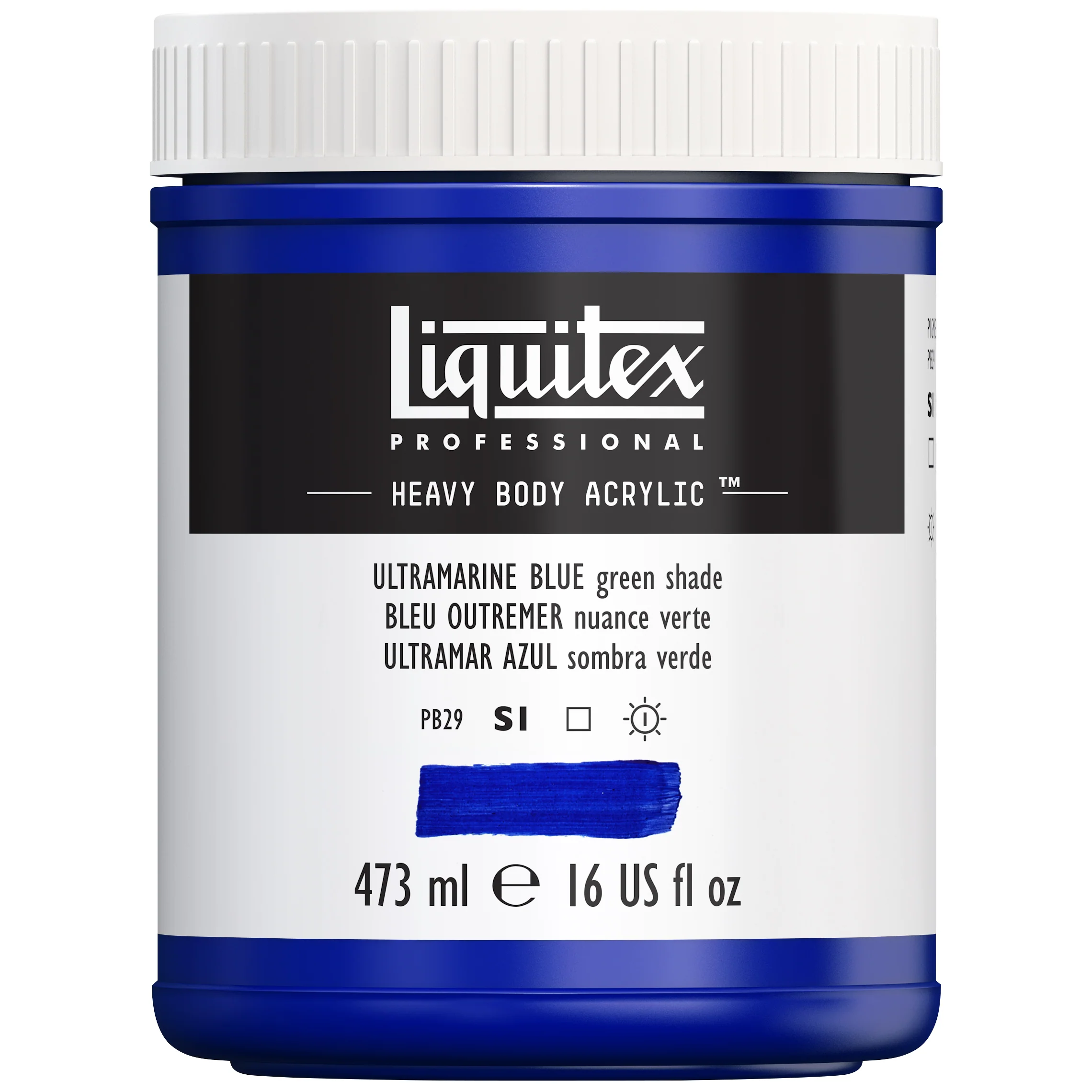 Professional Heavy Body Acrylic - Ultramarine Blue Green Shade - Image 4