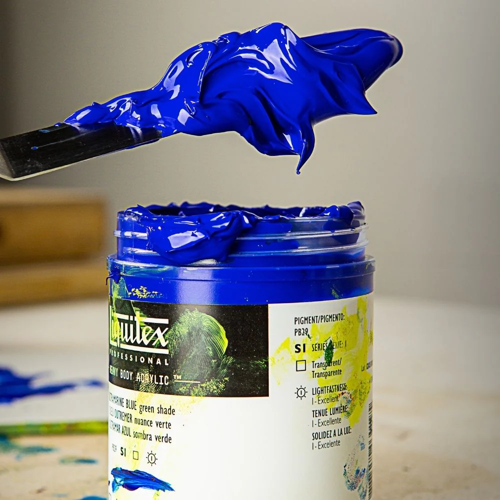 Professional Heavy Body Acrylic - Ultramarine Blue Green Shade - Image 8